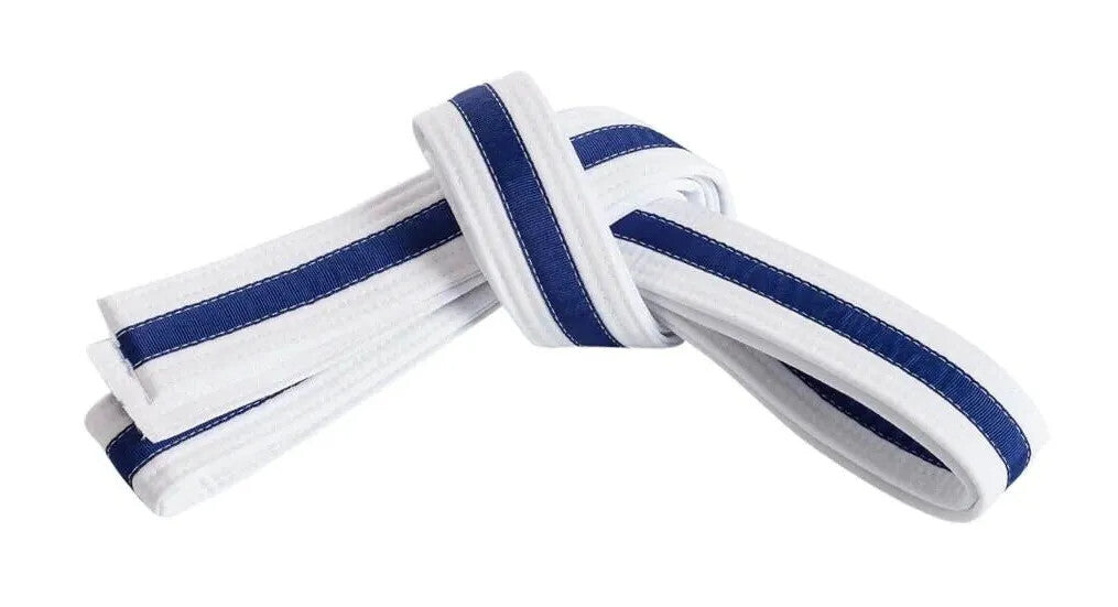 Cinturones de karate, taekwondo y judo de doble capa a rayas para deportes marciales - Envío gratuito