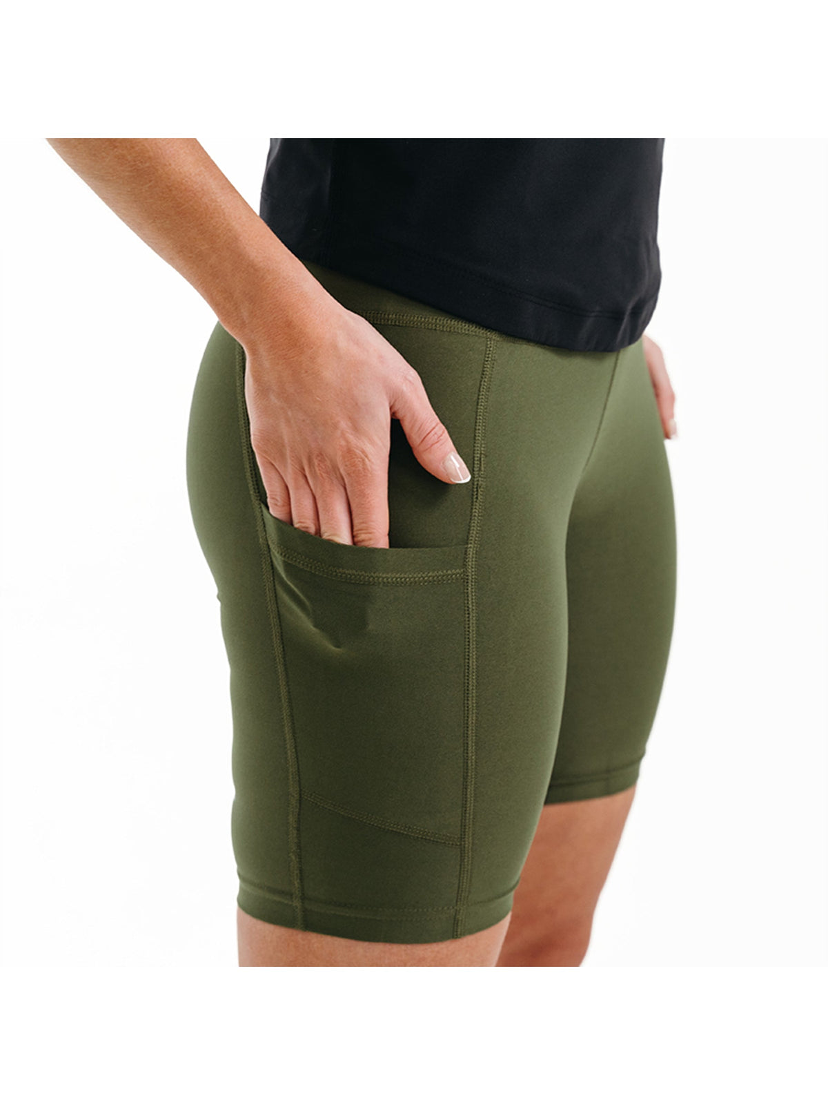 RDX W1 Women Sweat Shorts - Army Green