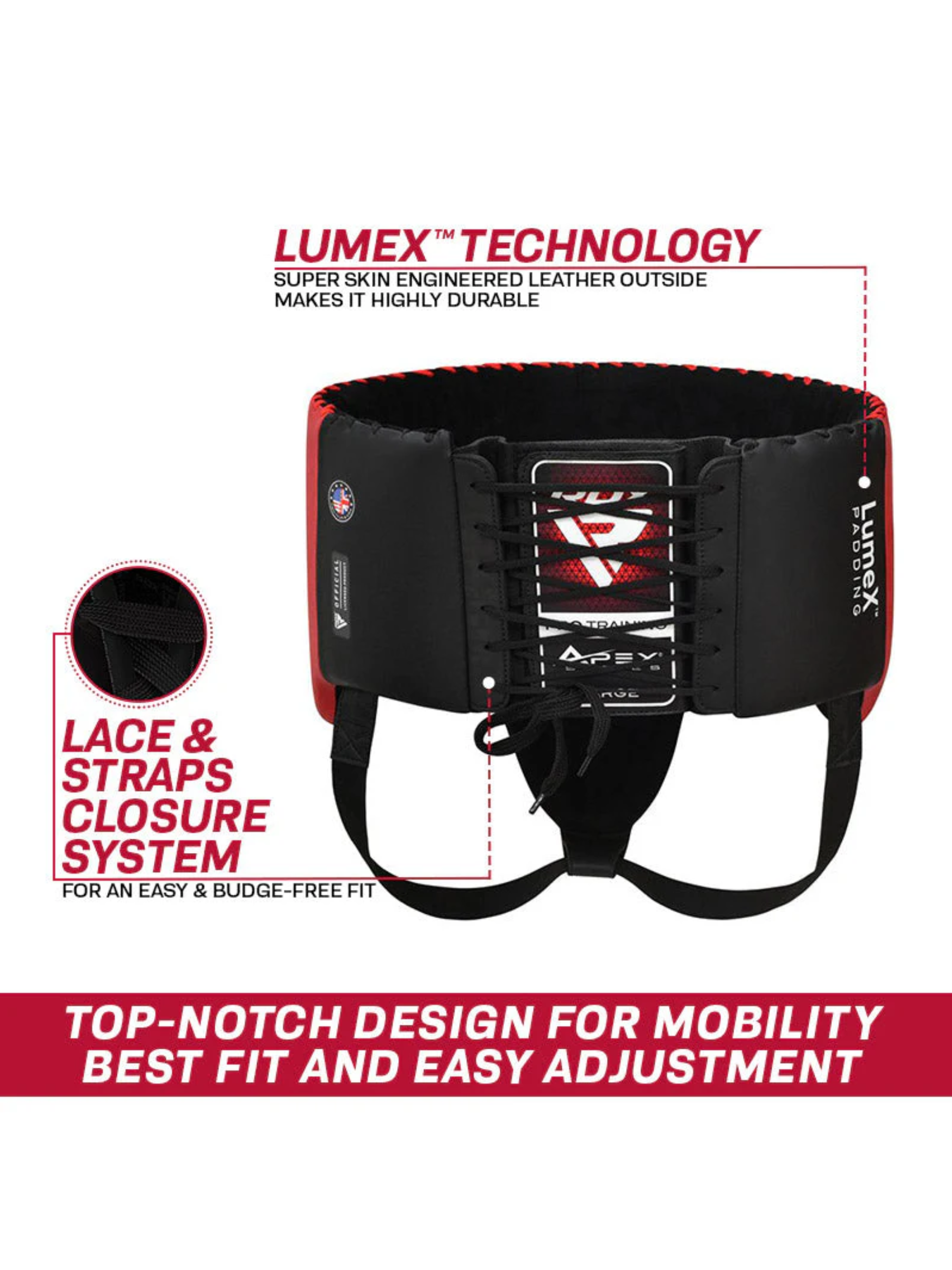RDX APEX Abdo Groin Guard Red, Blue