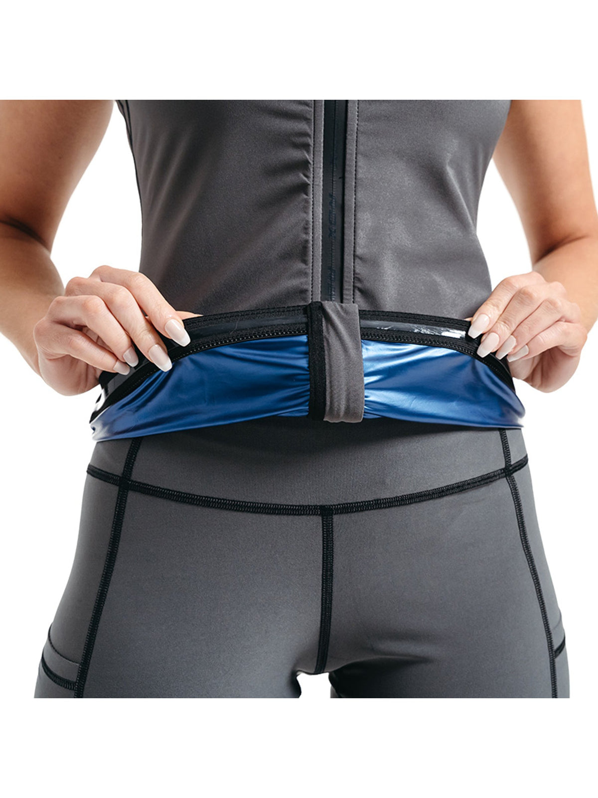 RDX W2 Women Sweat Vest With Zipper - Grey
