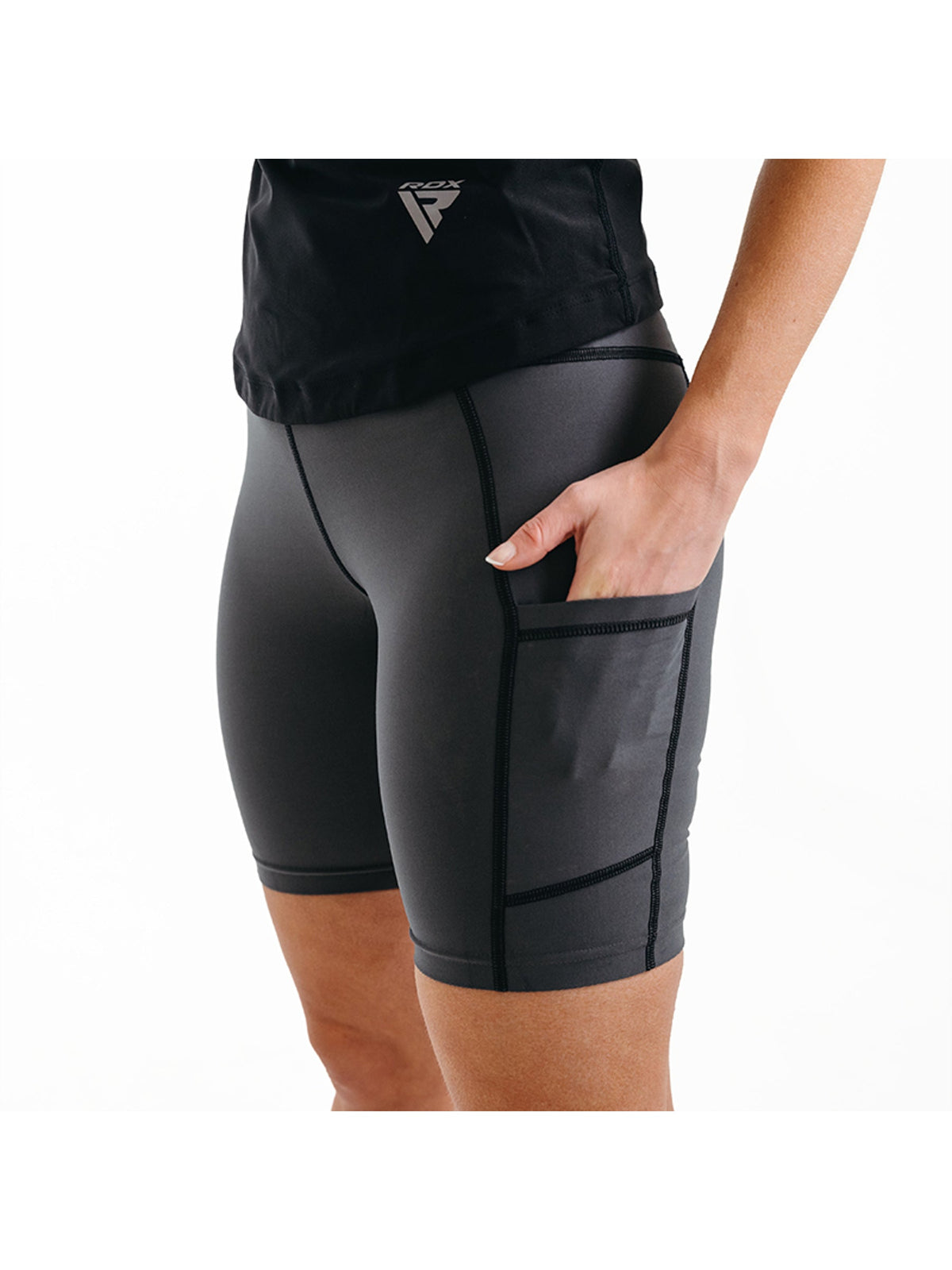 RDX W1 Women Sweat Shorts - Grey