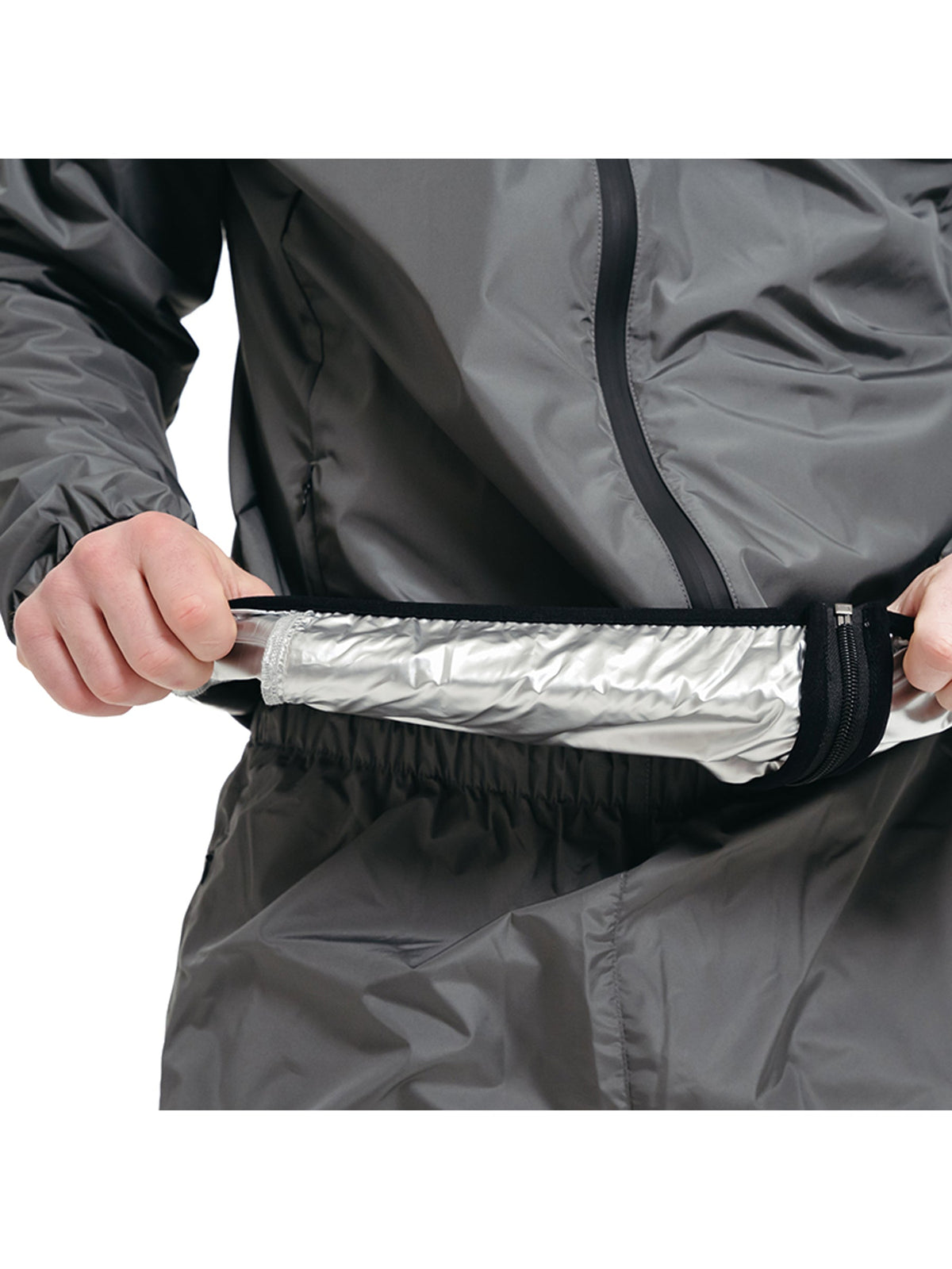 RDX C1 Weight Loss Sauna Suit, grey, studio image 5