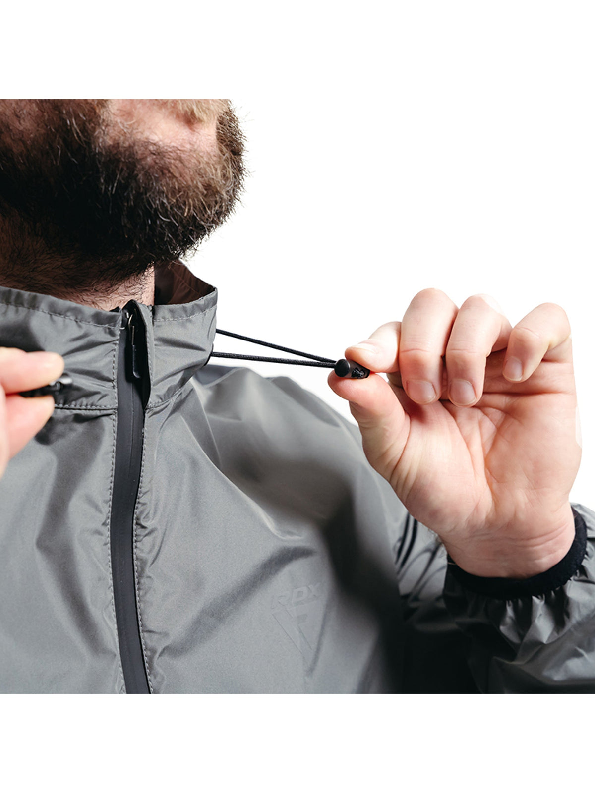 RDX C1 Weight Loss Sauna Suit, grey, studio image 6