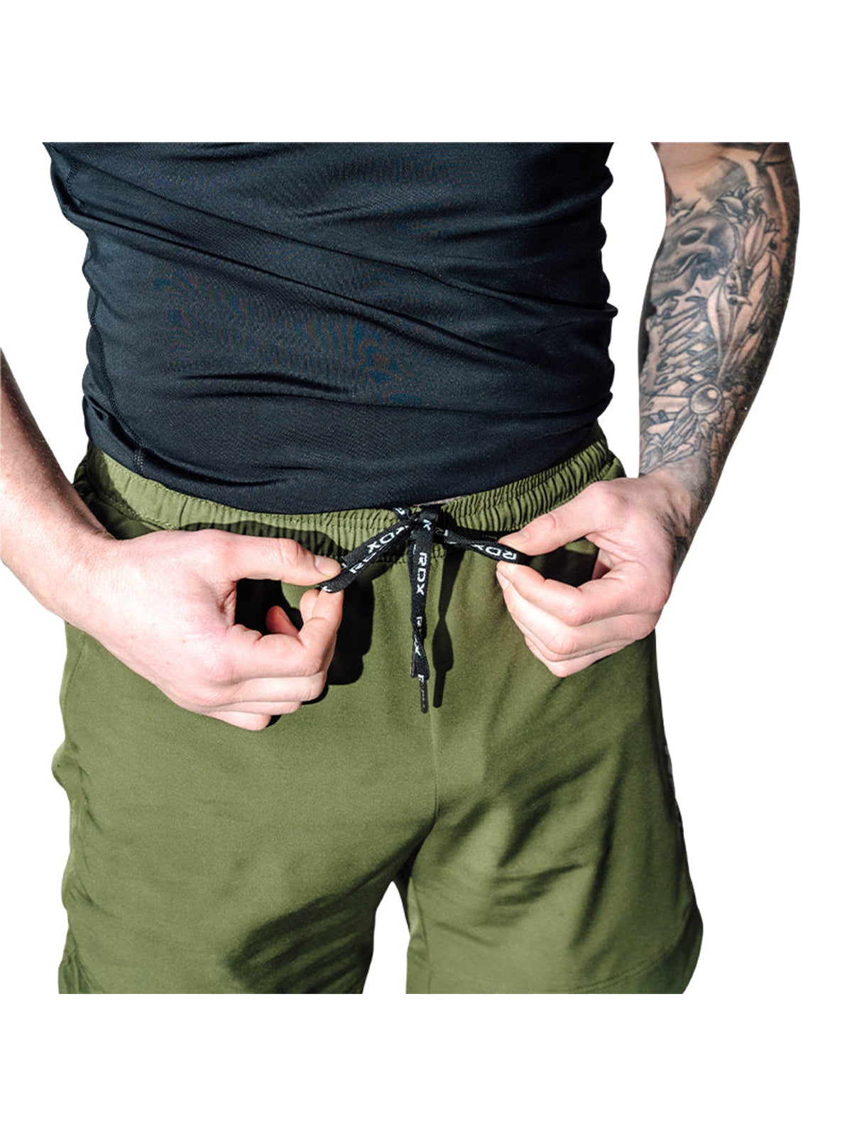 RDX T16 2-in-1 Compression MMA Shorts - Army Green/Black