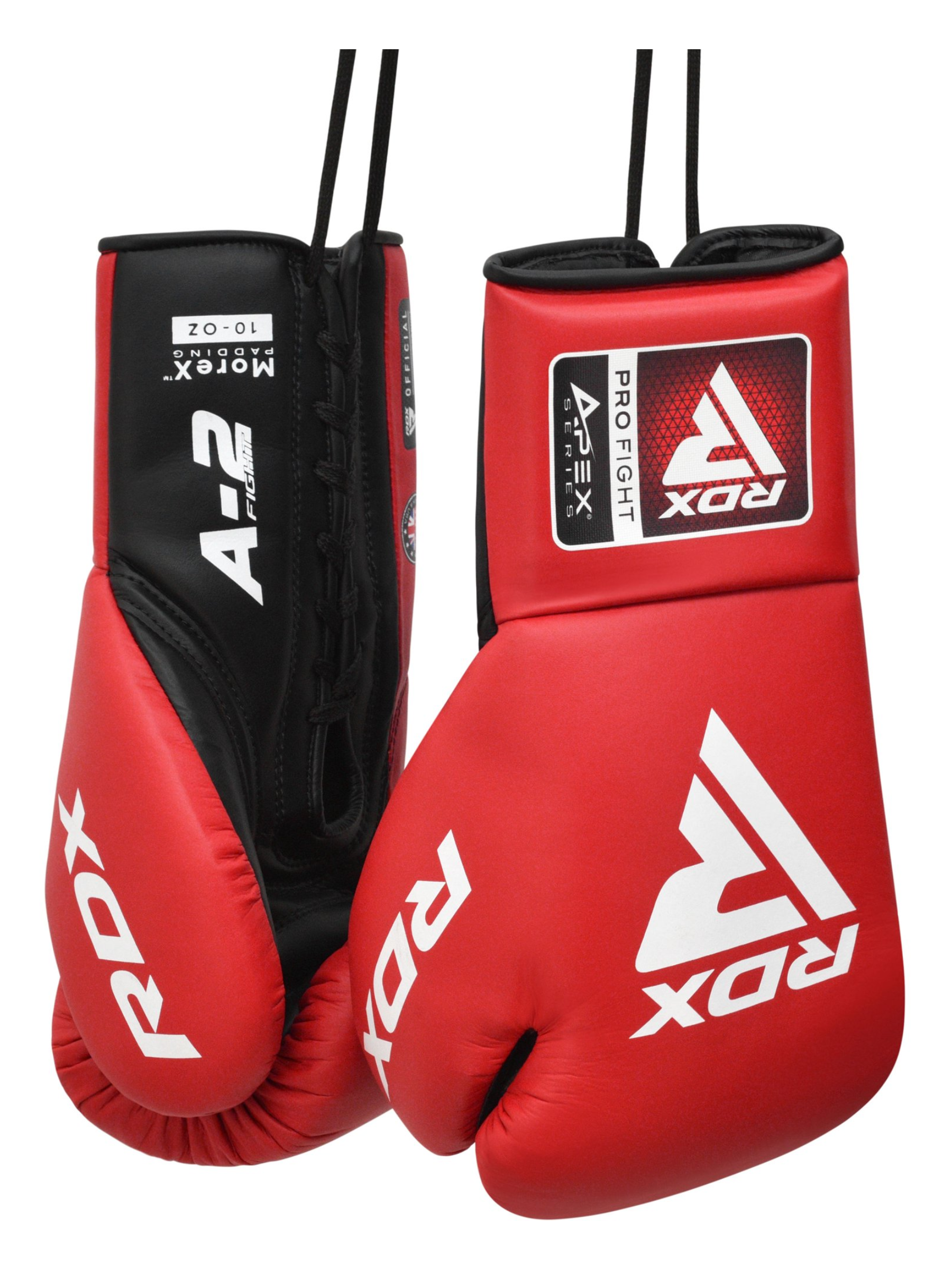 RDX APEX Competition/Fight Lace Up Boxing Gloves Red, Blue