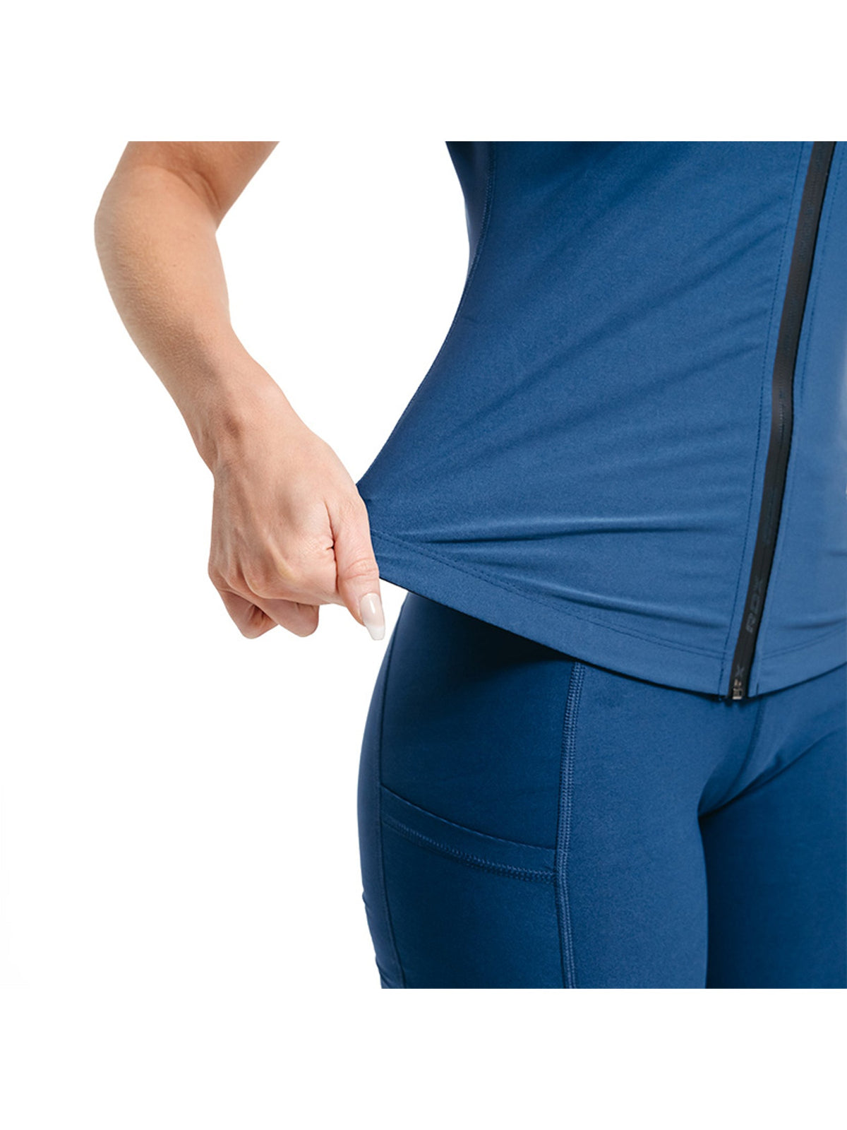 RDX W2 Women Sweat Vest With Zipper - Navy Blue