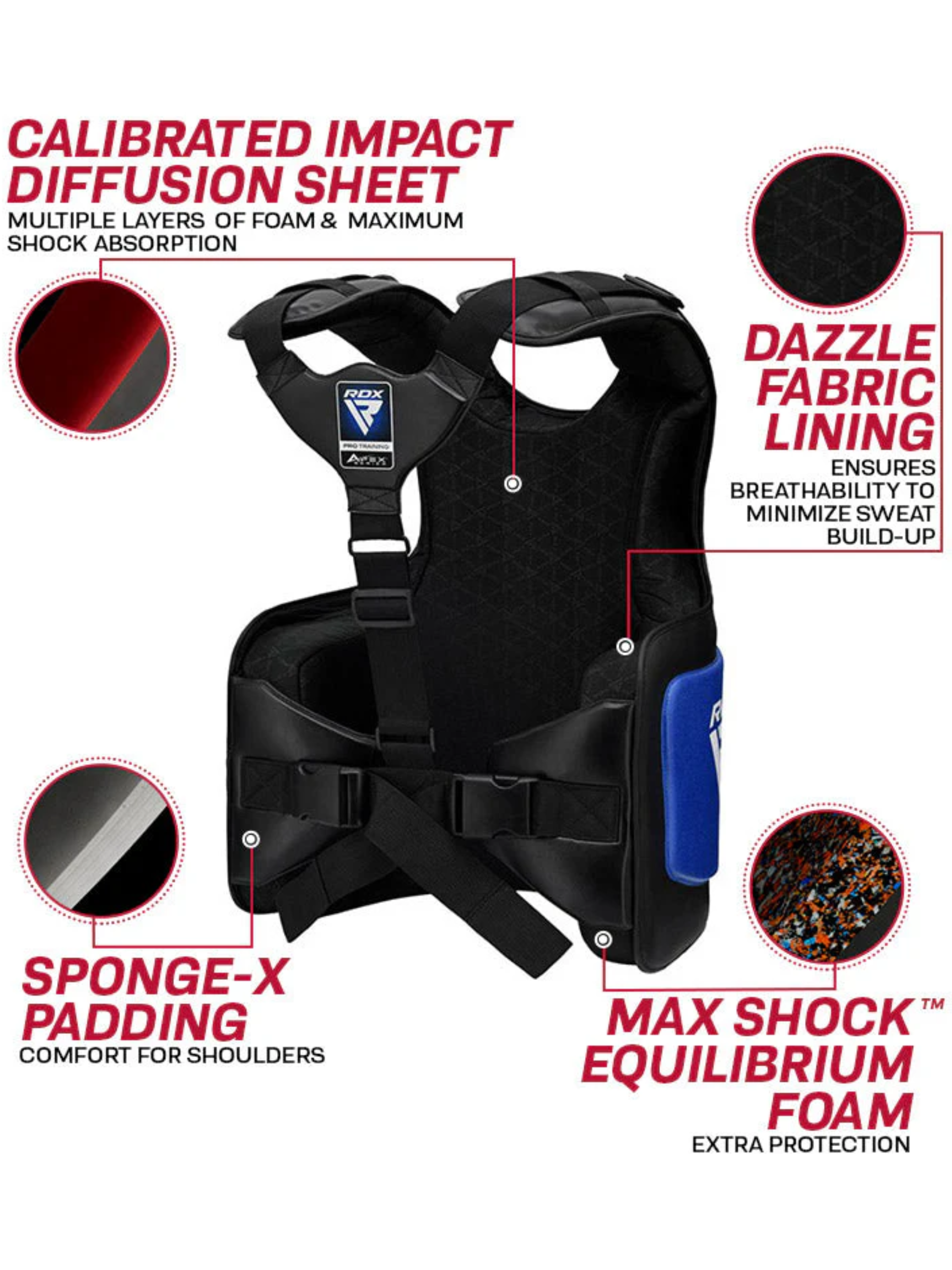RDX APEX Coach Body Protector Red, Blue