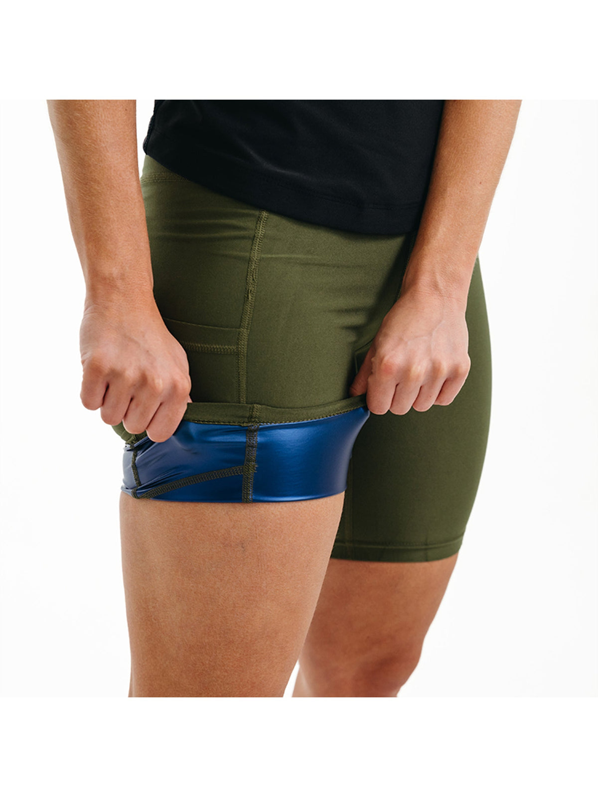 RDX W1 Women Sweat Shorts - Army Green