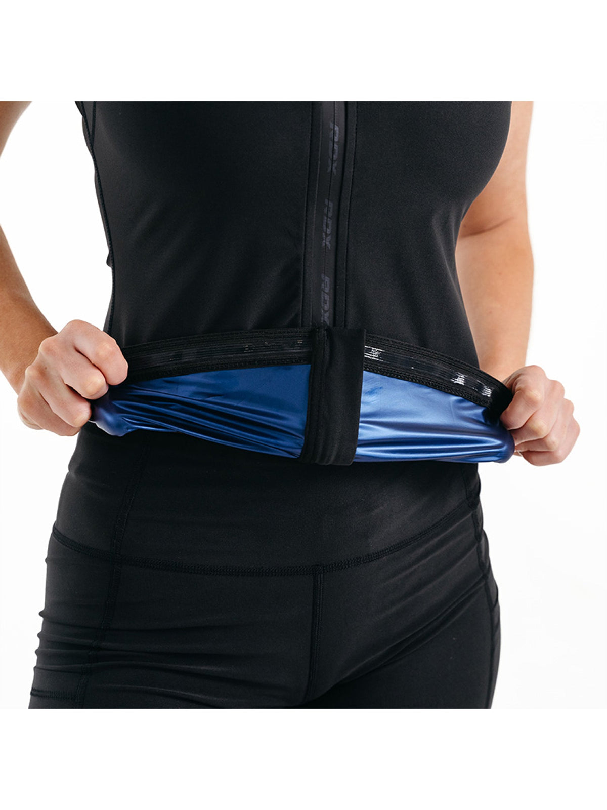 RDX W2 Women Sweat Vest With Zipper - Black