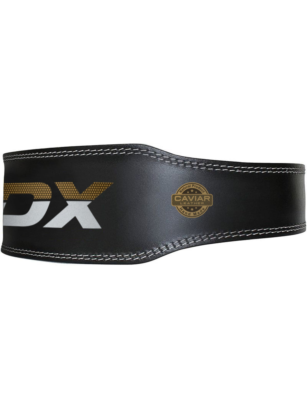 RDX 6 Inch Leather Gym Belt - Black