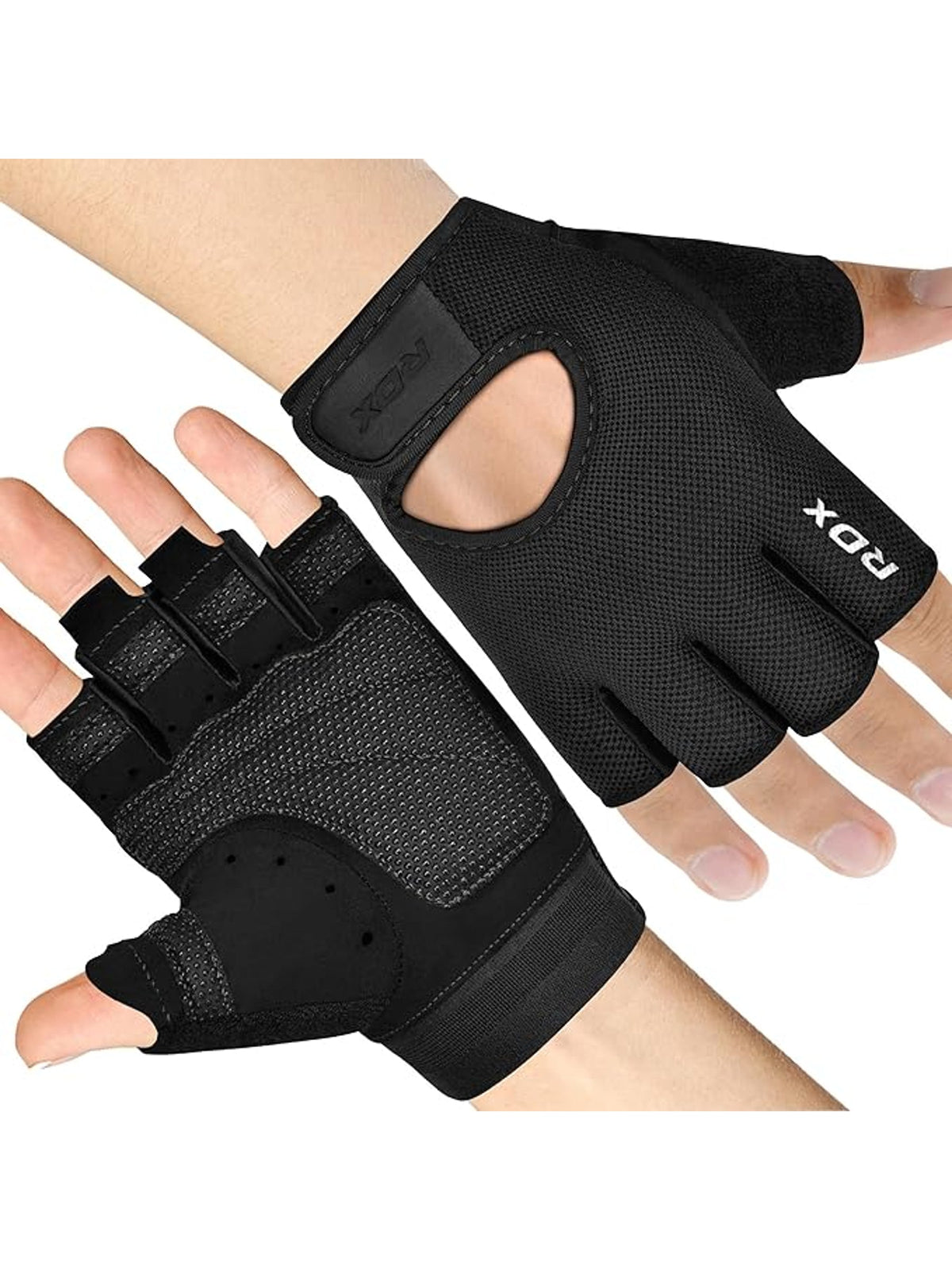 Gym Weight Lifting Gloves T1, black, feature graphic