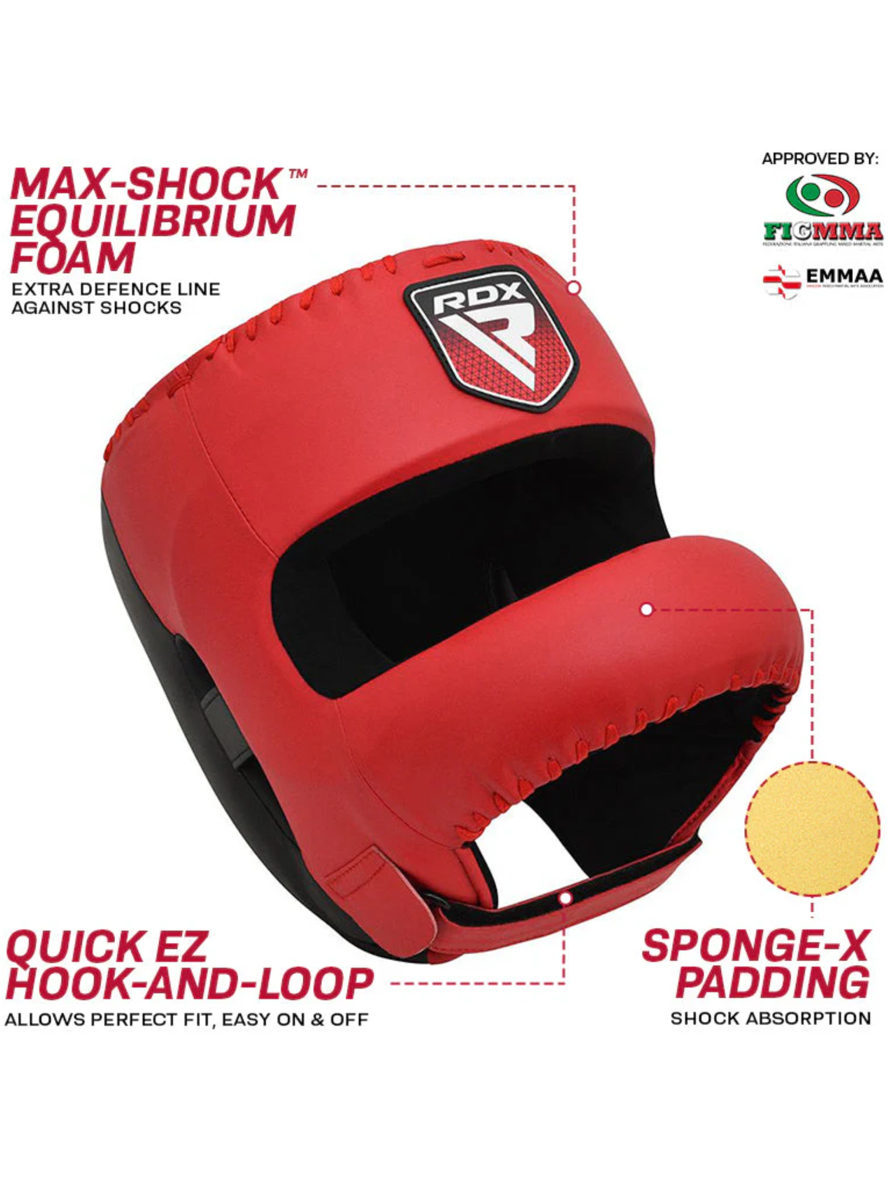 RDX APEX Boxing Head Gear With Nose Protection Bar Red, Blue