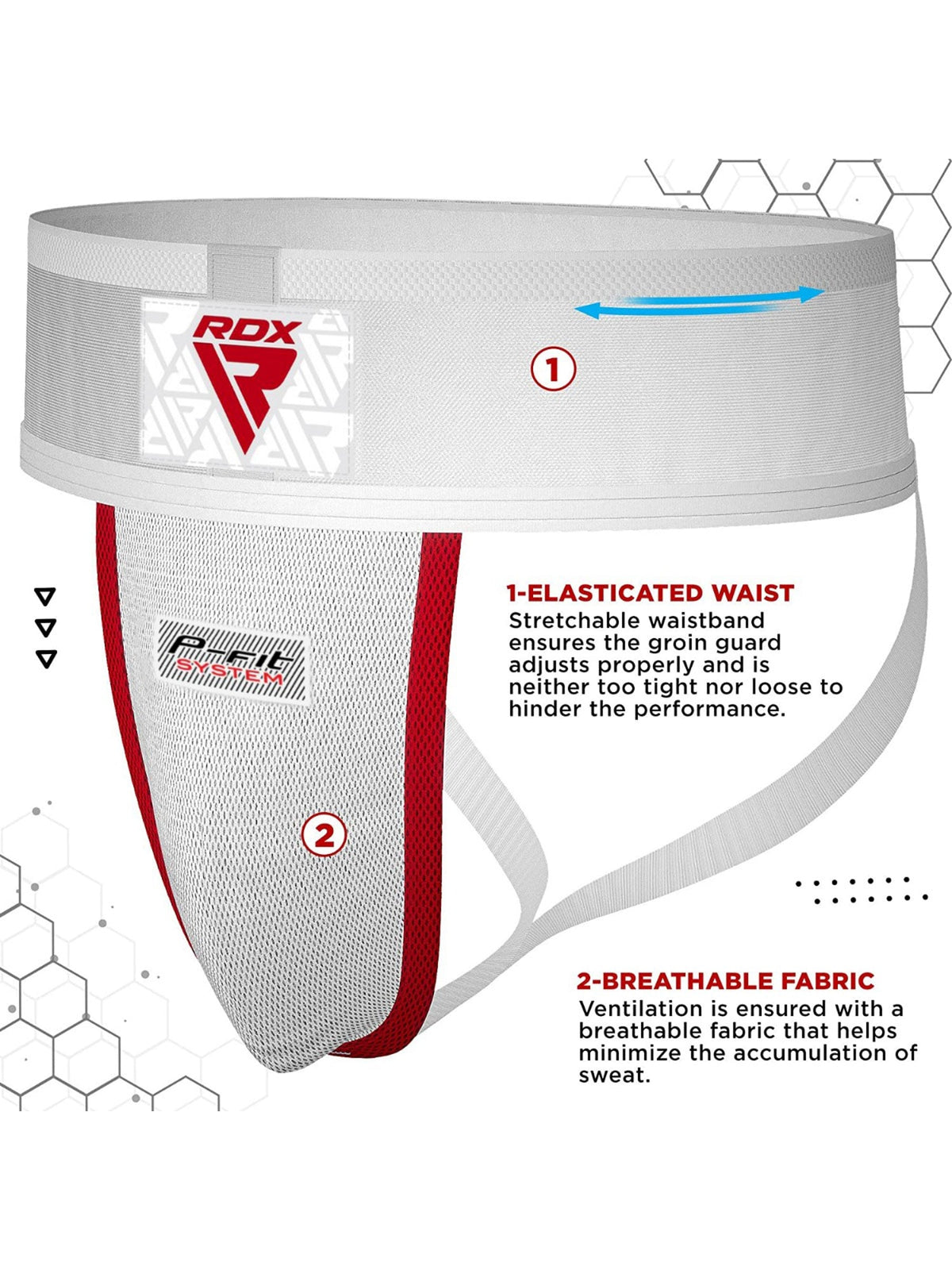 RDX H1 Groin Guard with Gel Cup - White