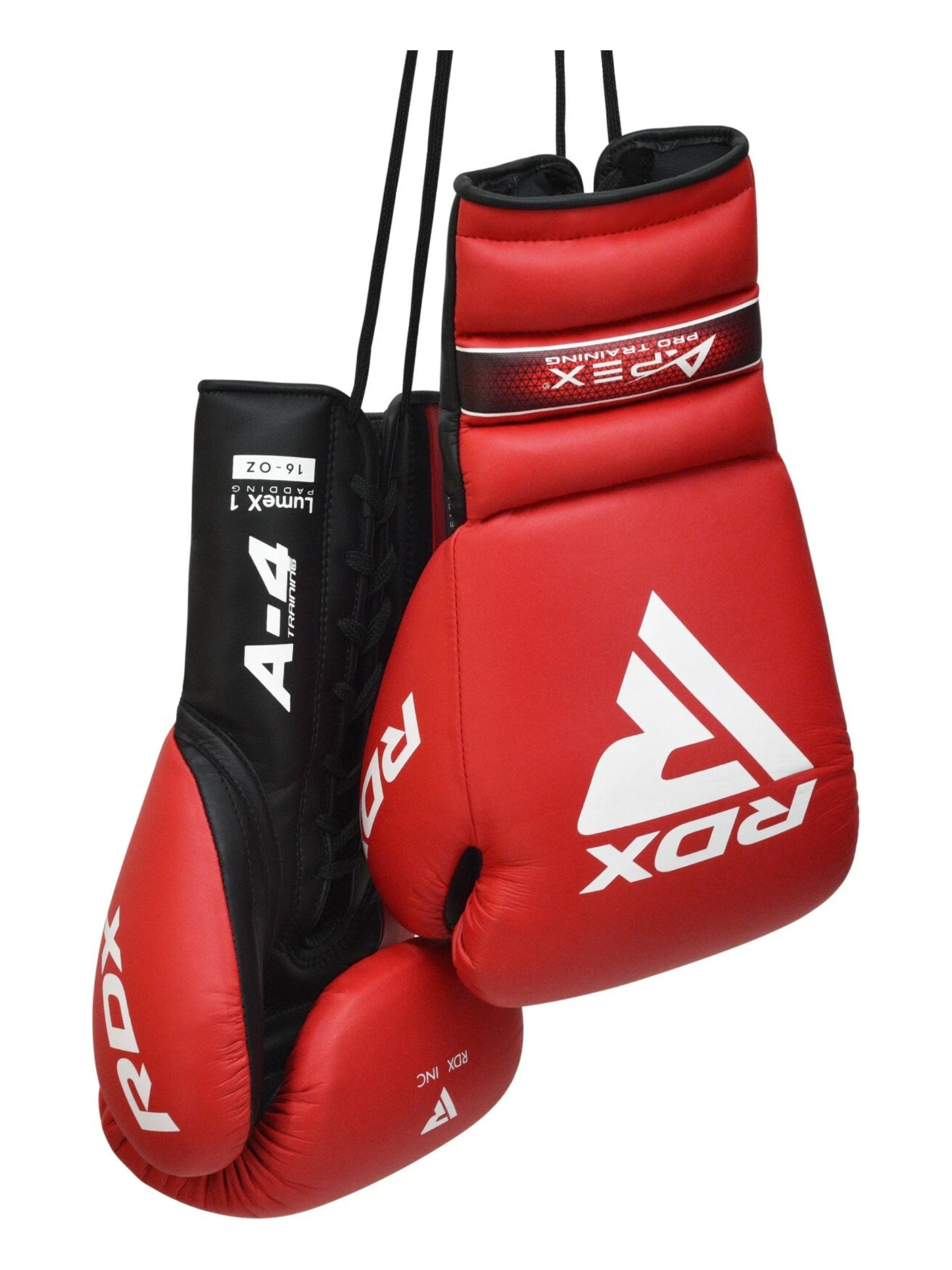 RDX APEX Lace up Training/Sparring Boxing Gloves Red, Blue