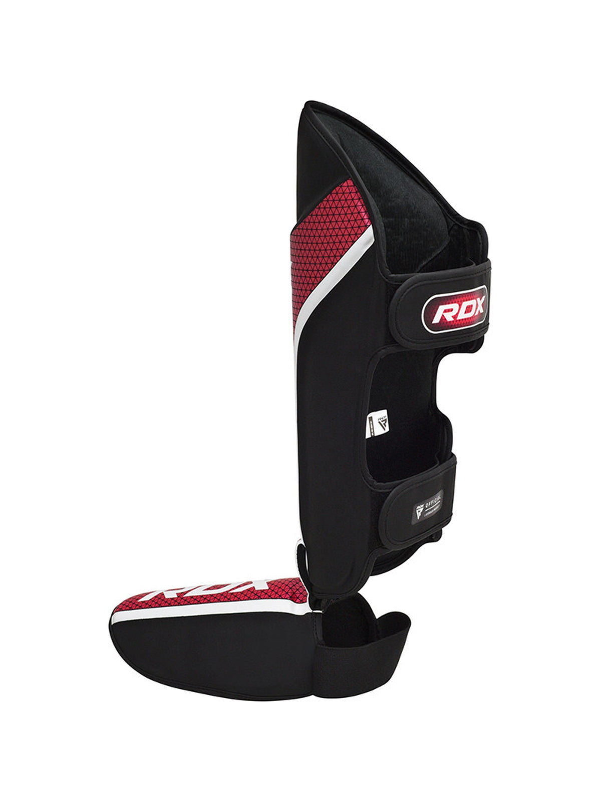 RDX Aura Plus T-17 Shin Instep Guards - Red/Black