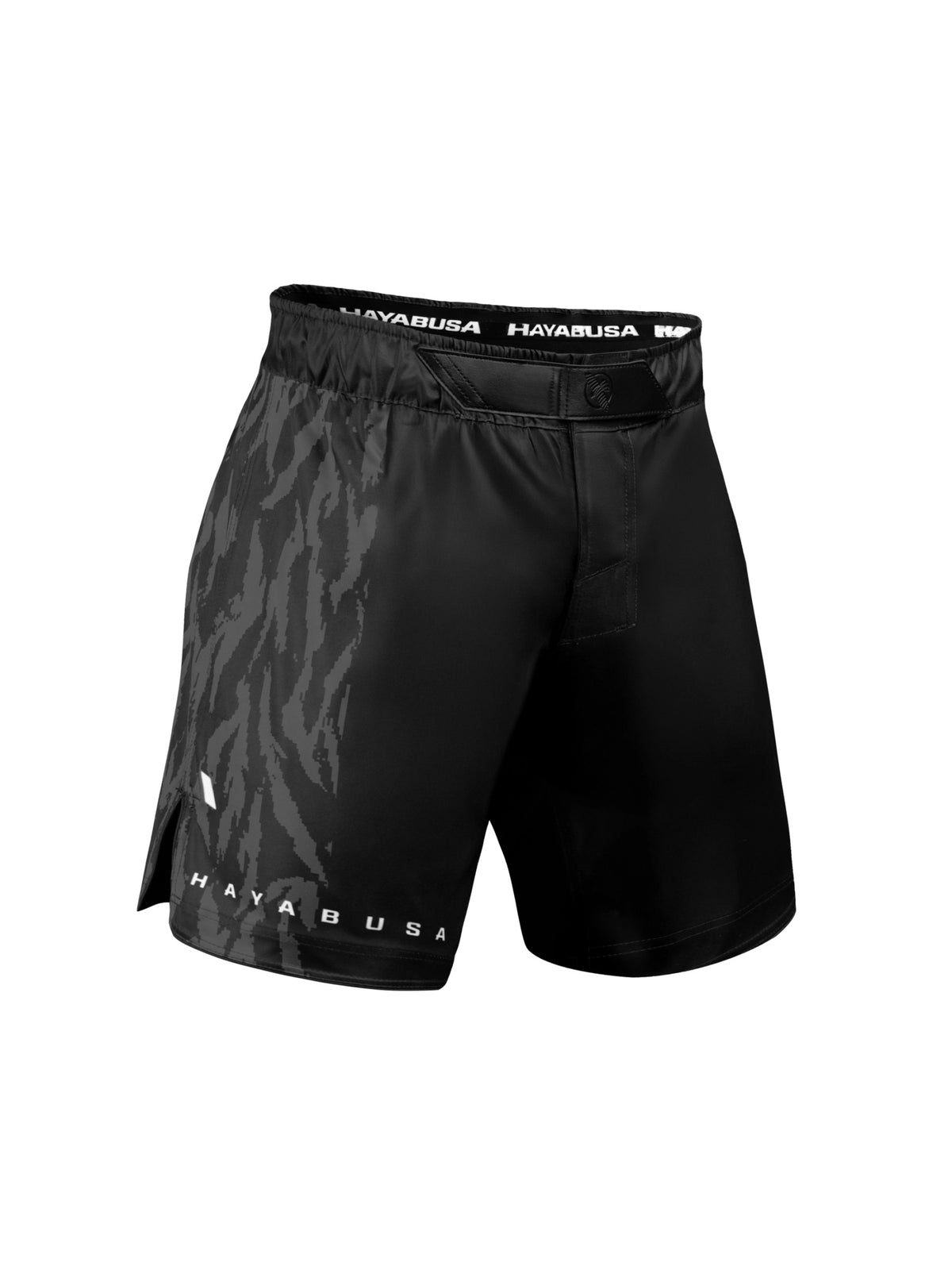 Hayabusa Men's Apex 3/4 Thigh Fight Shorts, carbon black, main image
