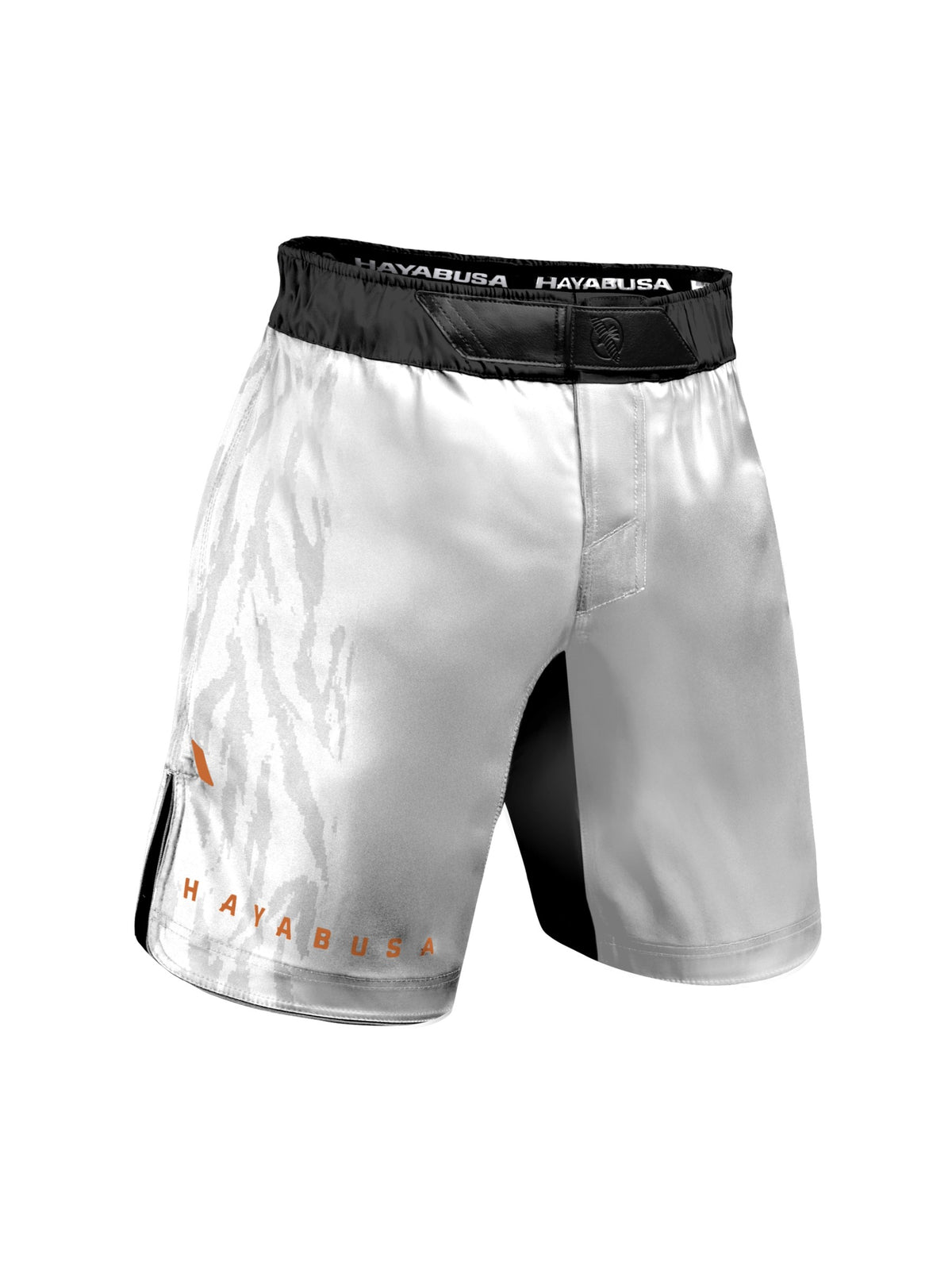 Hayabusa Men's Apex Full-Length Fight Shorts, ash white, main image