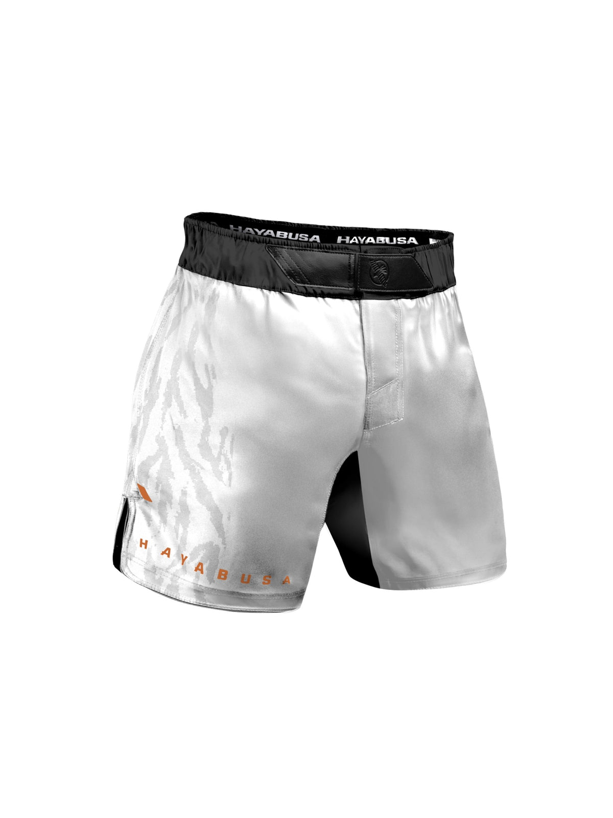 Hayabusa Men's Apex Mid-Thigh Fight Shorts, ash white, main image
