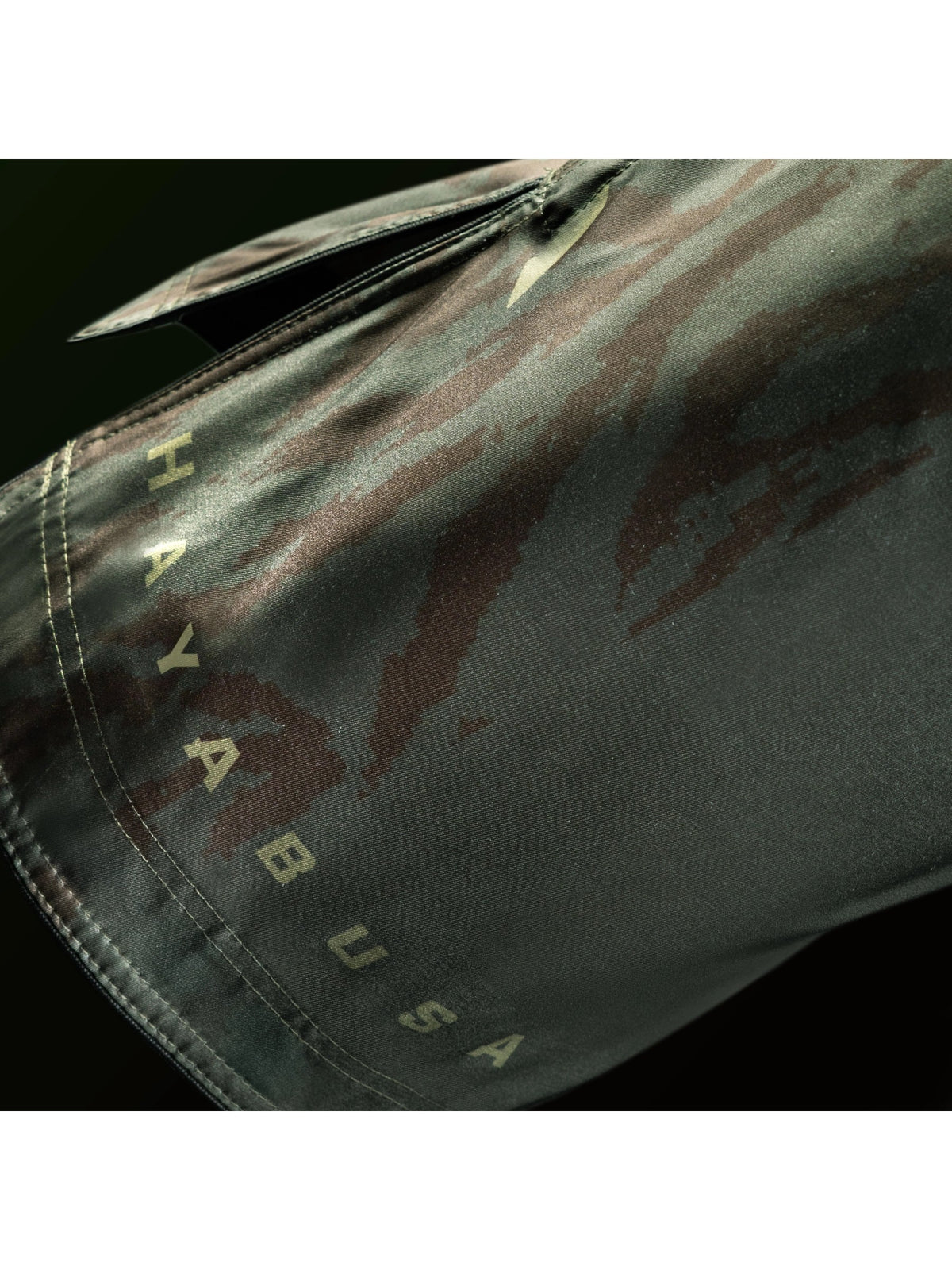 Hayabusa Men's Apex Mid-Thigh Fight Shorts, recon green, image 3