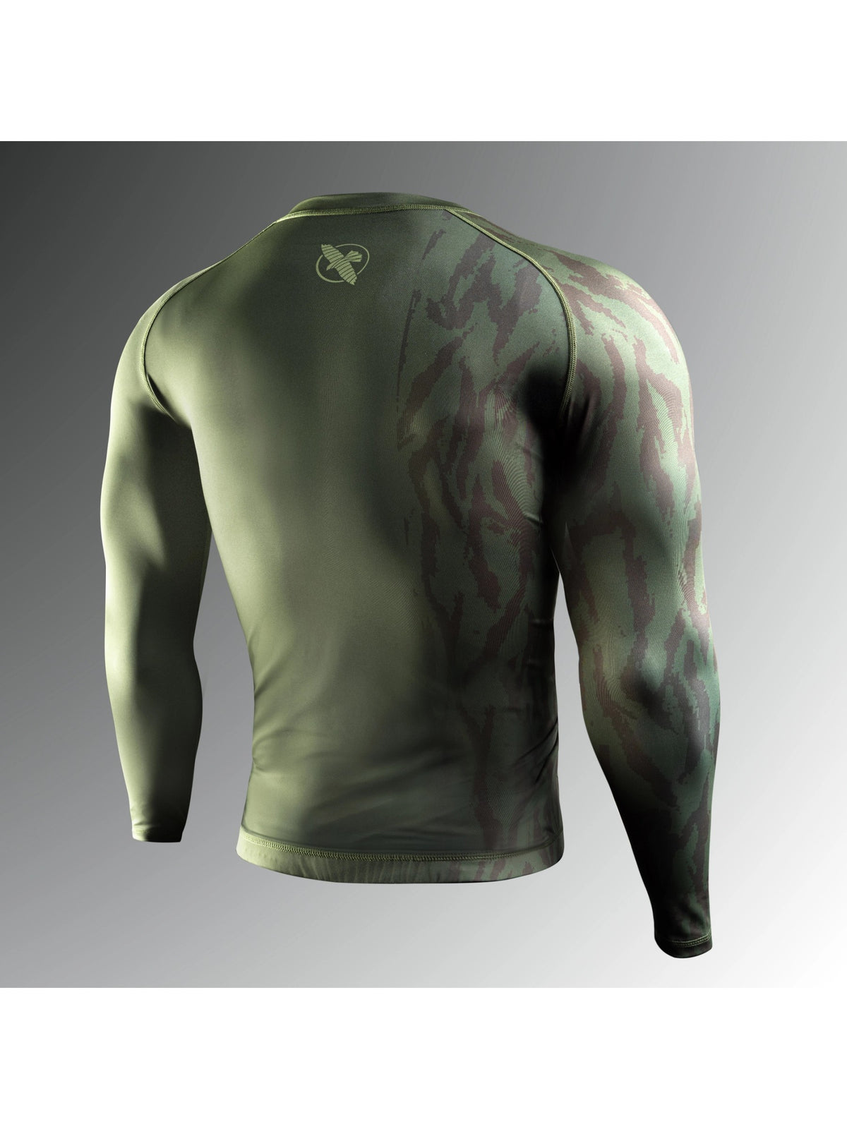 Hayabusa Men's Apex Long Sleeve Rash Guard, recon green, image 2