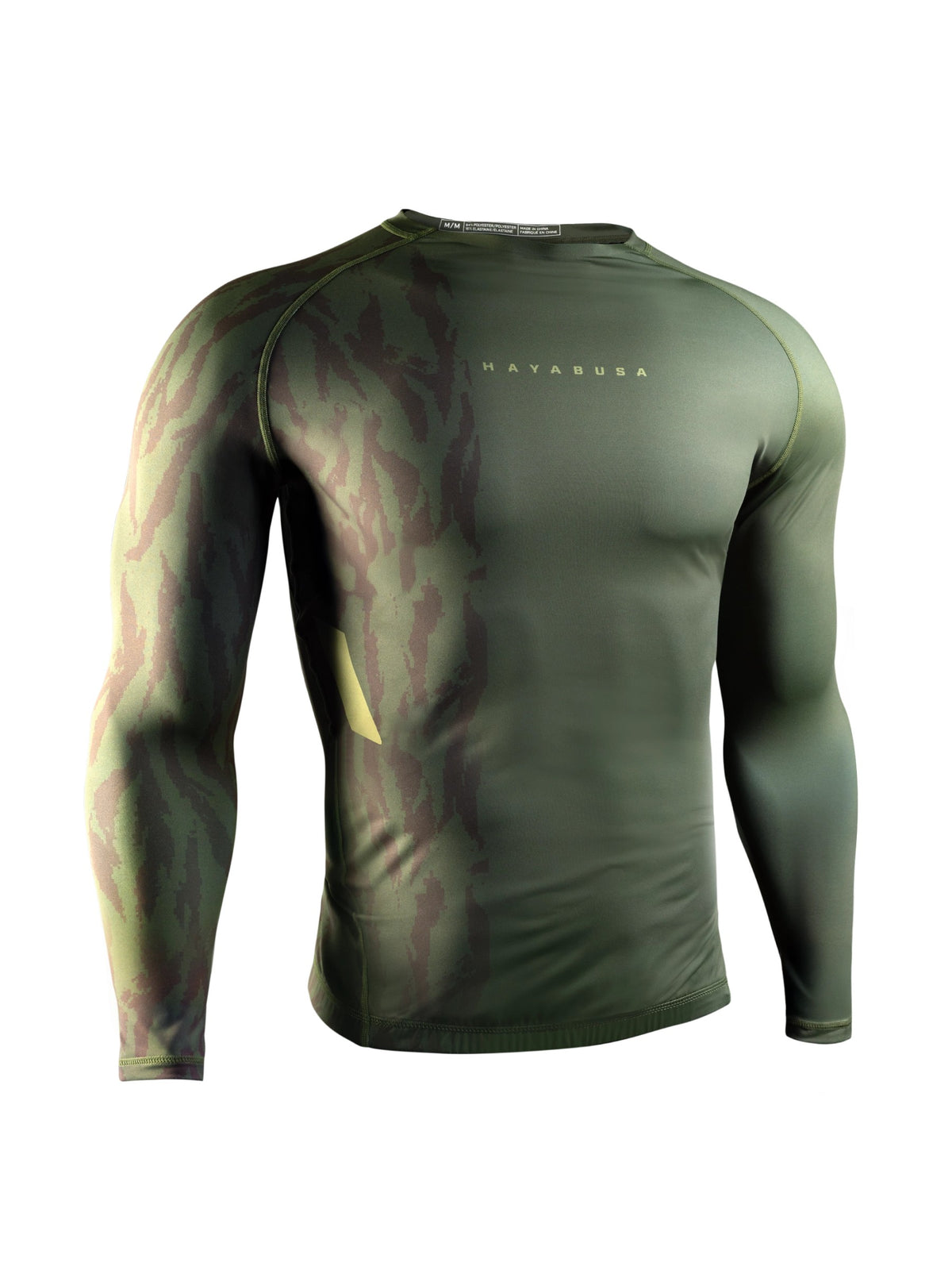 Hayabusa Men's Apex Long Sleeve Rash Guard, recon green, main image