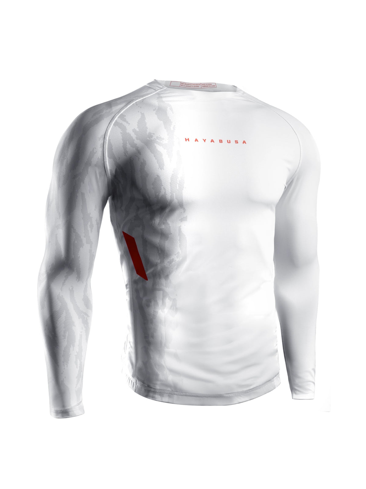 Hayabusa Men's Apex Long Sleeve Rash Guard, ash white, main image