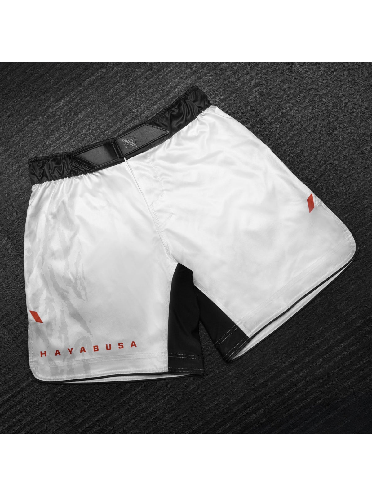 Hayabusa Men's Apex 3/4 Thigh Fight Shorts, ash white, image 7