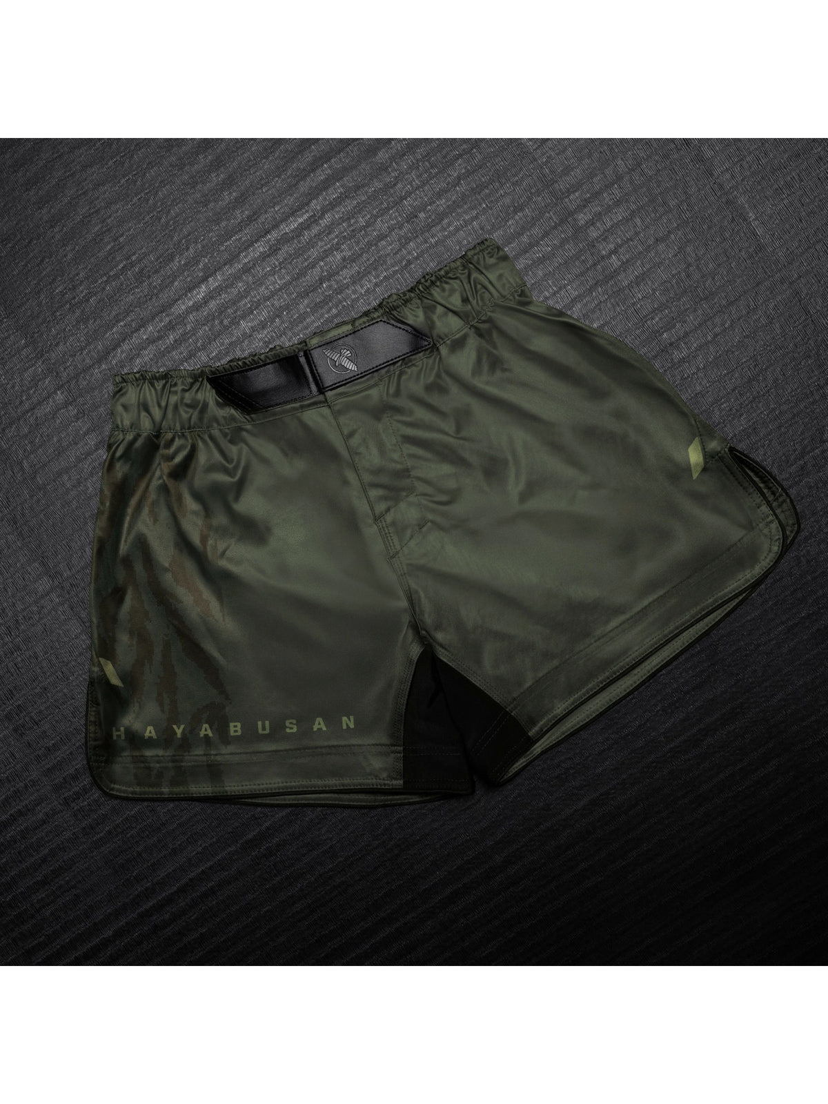 Hayabusa Men's Apex Mid-Thigh Fight Shorts, recon green, image 7