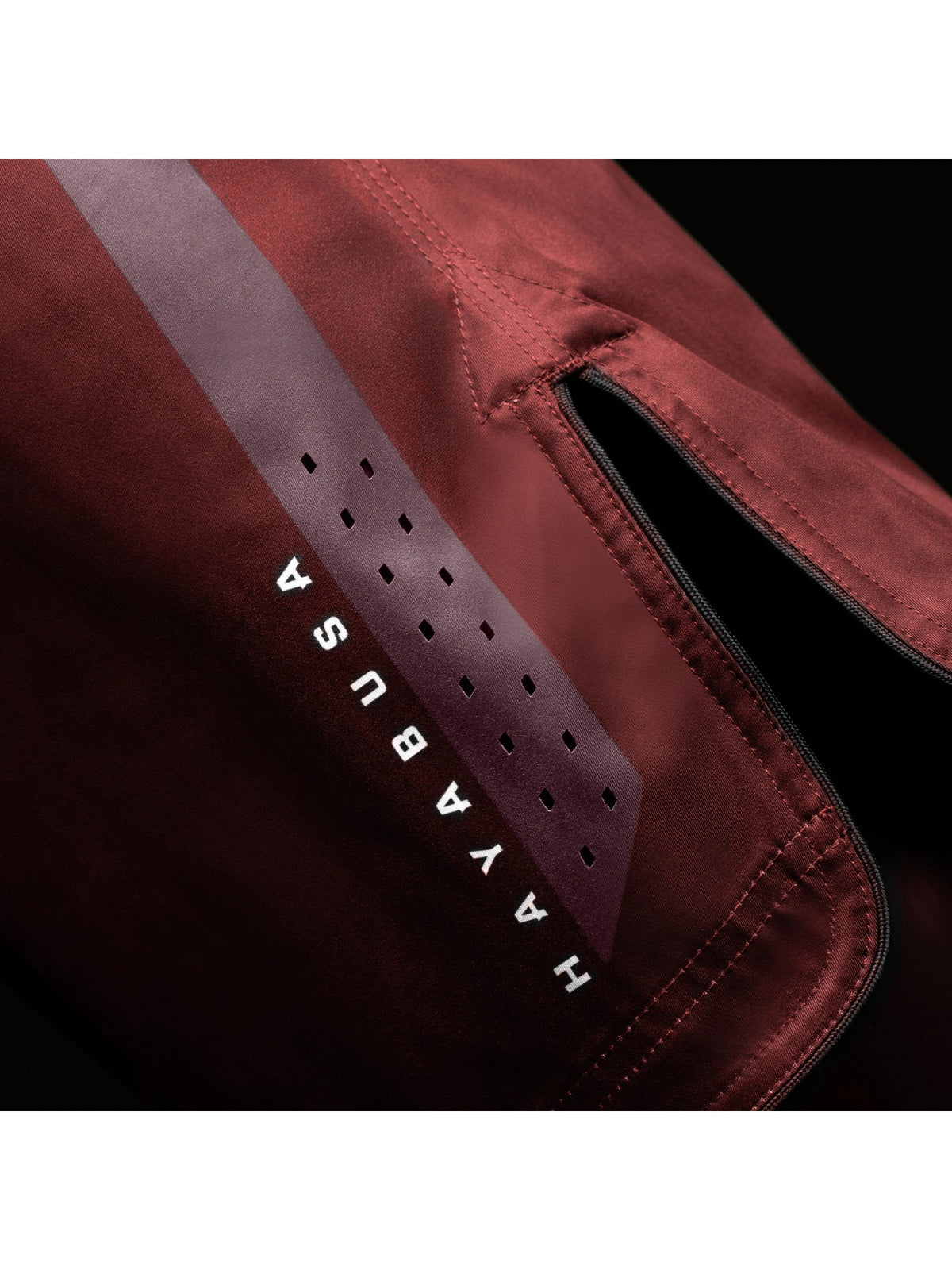 Hayabusa Men's Core Mid-Thigh Fight Shorts, red, image 3