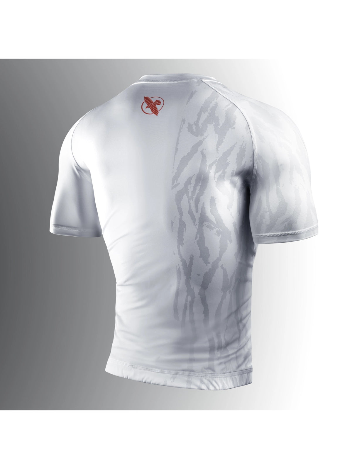 Hayabusa Men's Apex Short Sleeve Rash Guard, ash white, image 2
