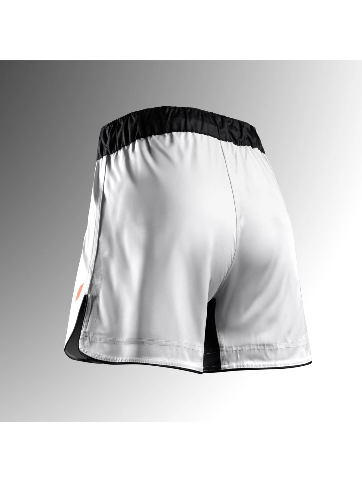 Hayabusa Men's Apex 3/4 Thigh Fight Shorts, ash white, image 2