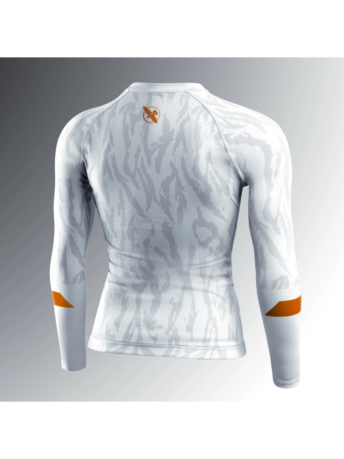 Hayabusa Women's Apex Long Sleeve Rash Guard, ash white, image 2