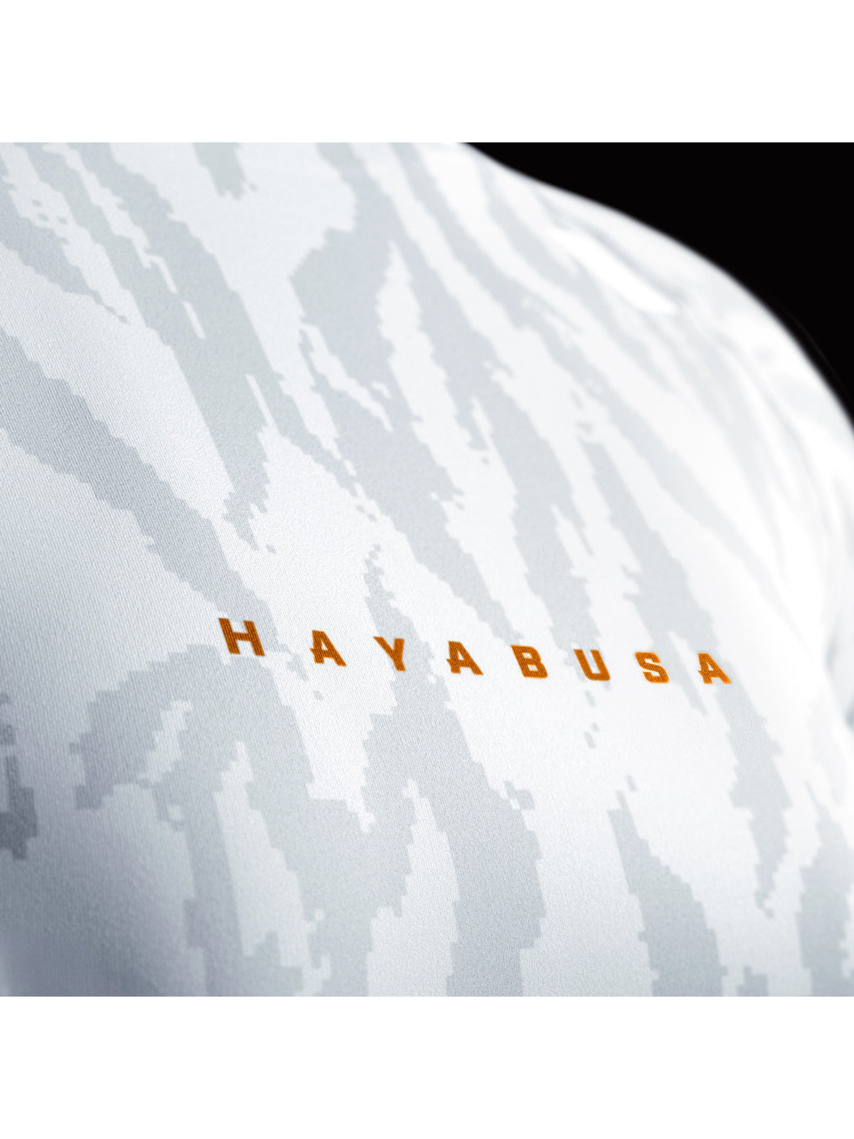 Hayabusa Women's Apex Long Sleeve Rash Guard, ash white, feature graphic