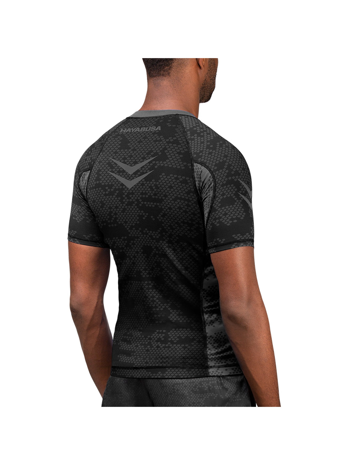 Hayabusa Ranked Short Sleeve Rash Guard, black, image 2