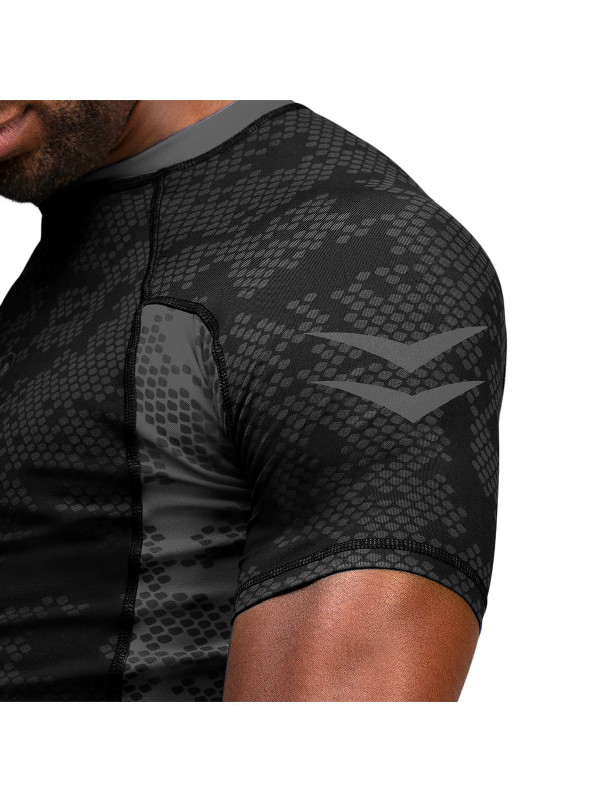 Hayabusa Ranked Short Sleeve Rash Guard, black, image 3