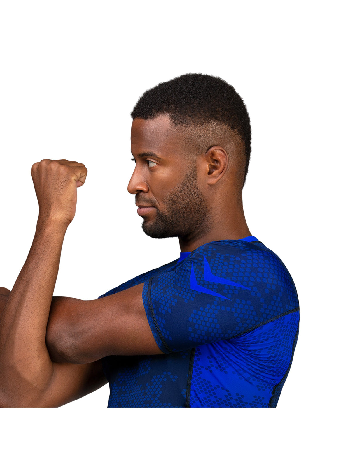 Hayabusa Ranked Short Sleeve Rash Guard, blue, image 5