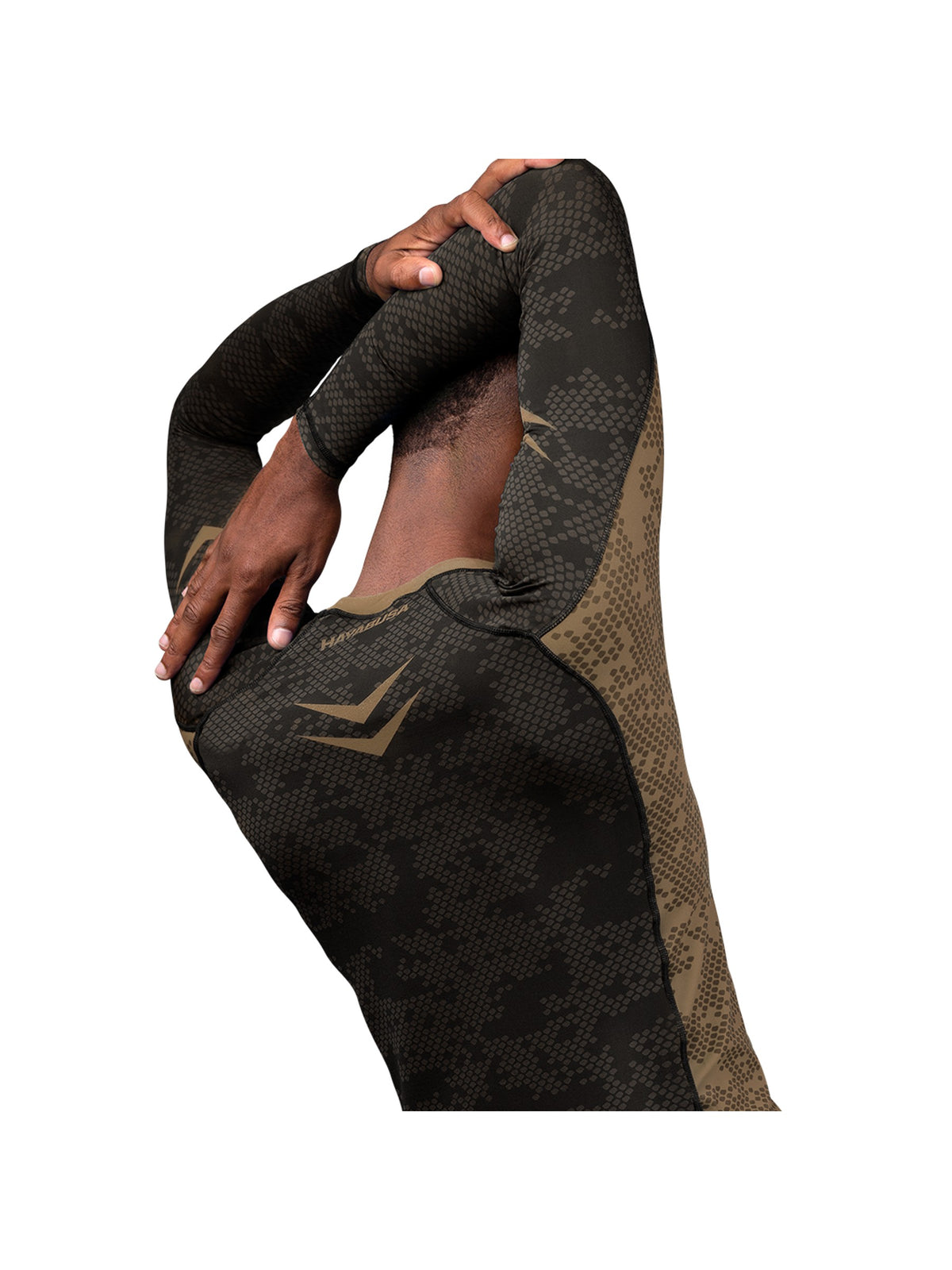 Hayabusa Ranked Long Sleeve Rash Guard, brown, image 4