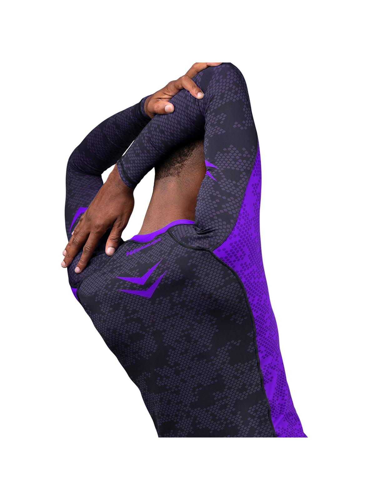 Hayabusa Ranked Long Sleeve Rash Guard, purple, image 4