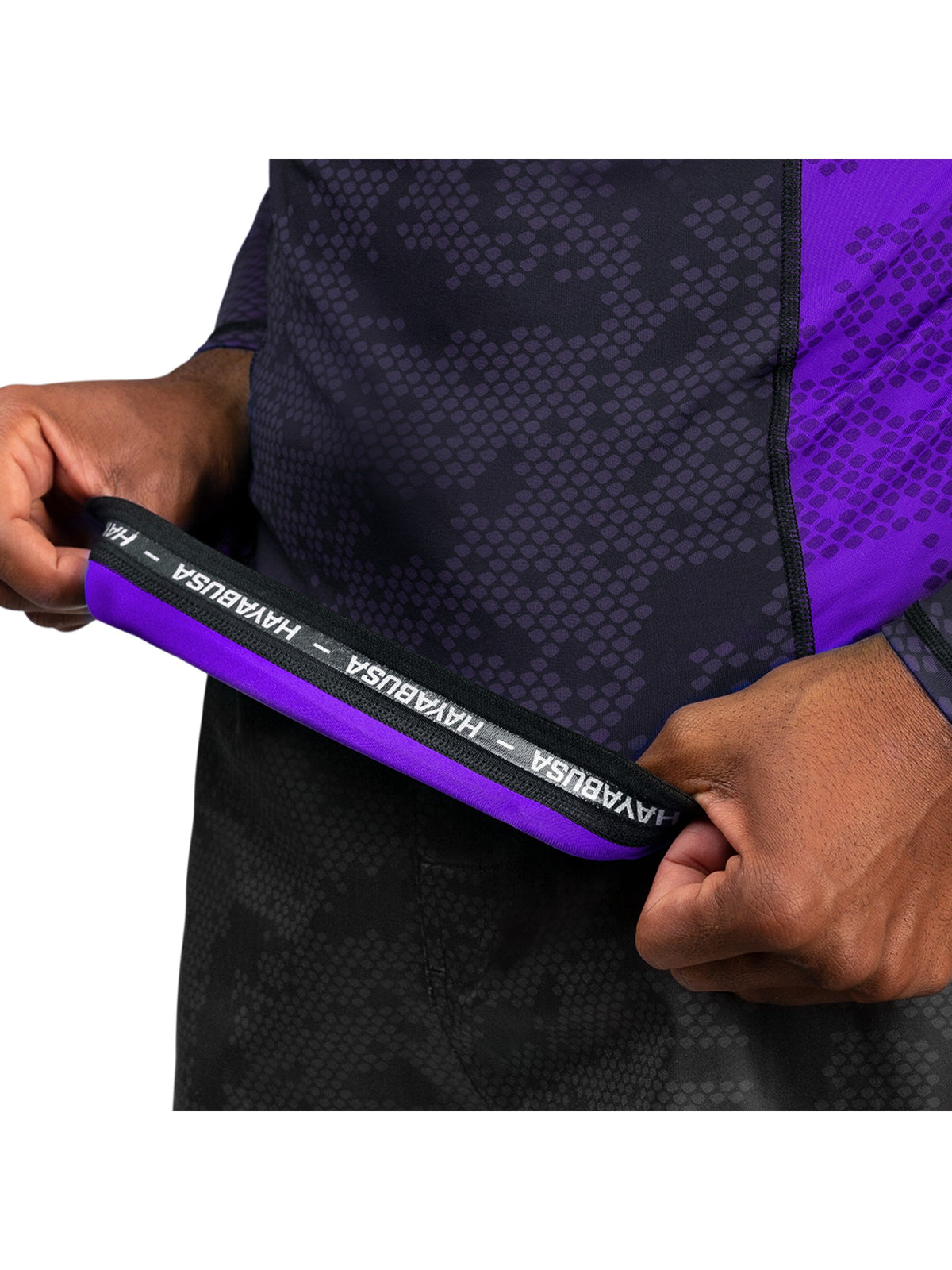 Hayabusa Ranked Long Sleeve Rash Guard, purple, image 6