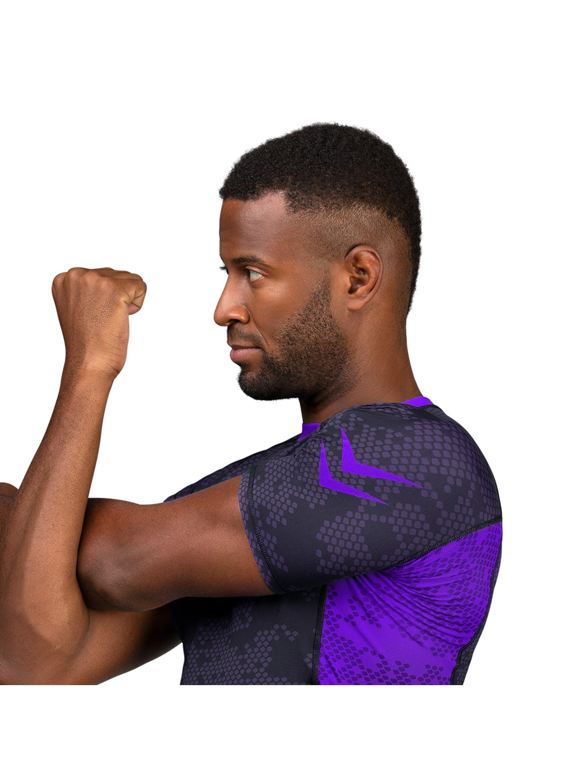 Hayabusa Ranked Short Sleeve Rash Guard, purple, image 5