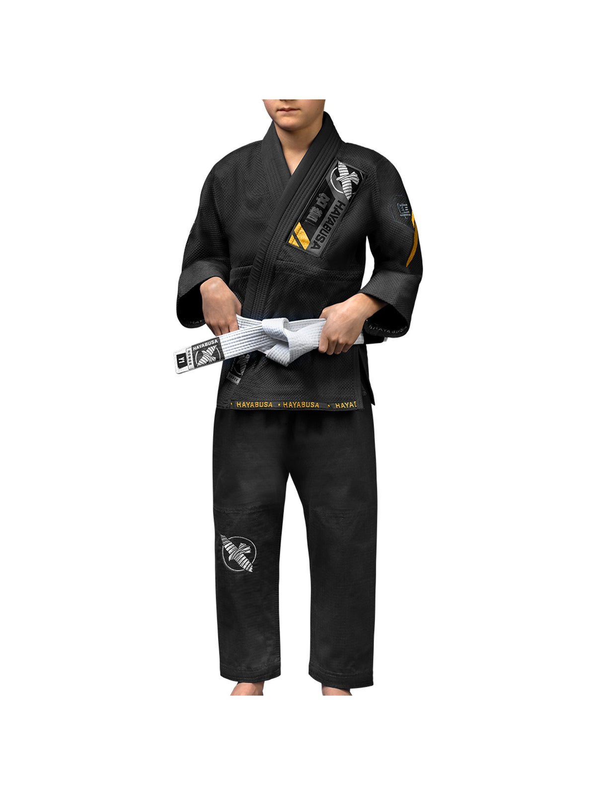 Hayabusa Ascend Youth Jiu-Jitsu Gi, black, image 2