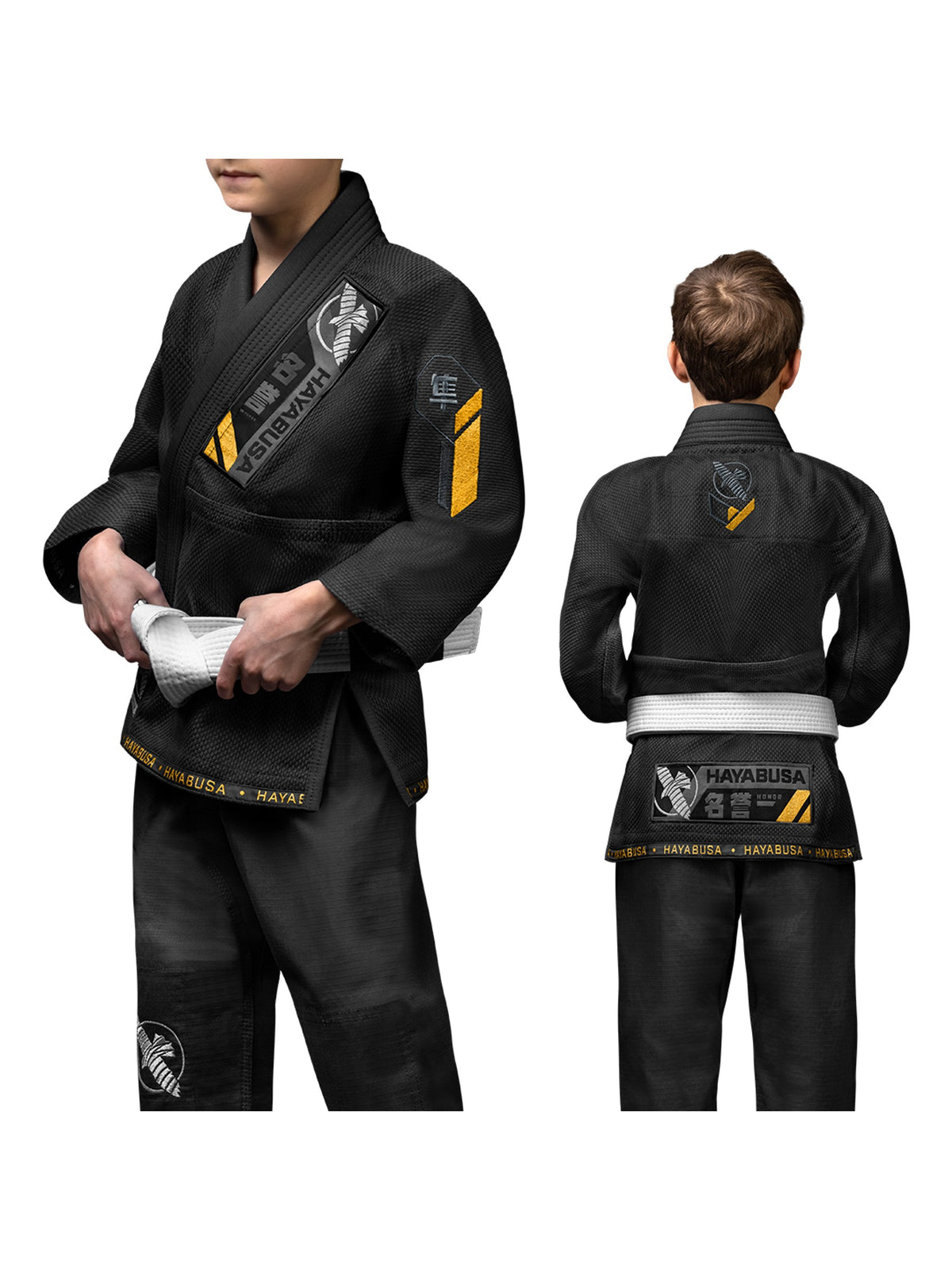 Hayabusa Ascend Youth Jiu-Jitsu Gi, black, main image