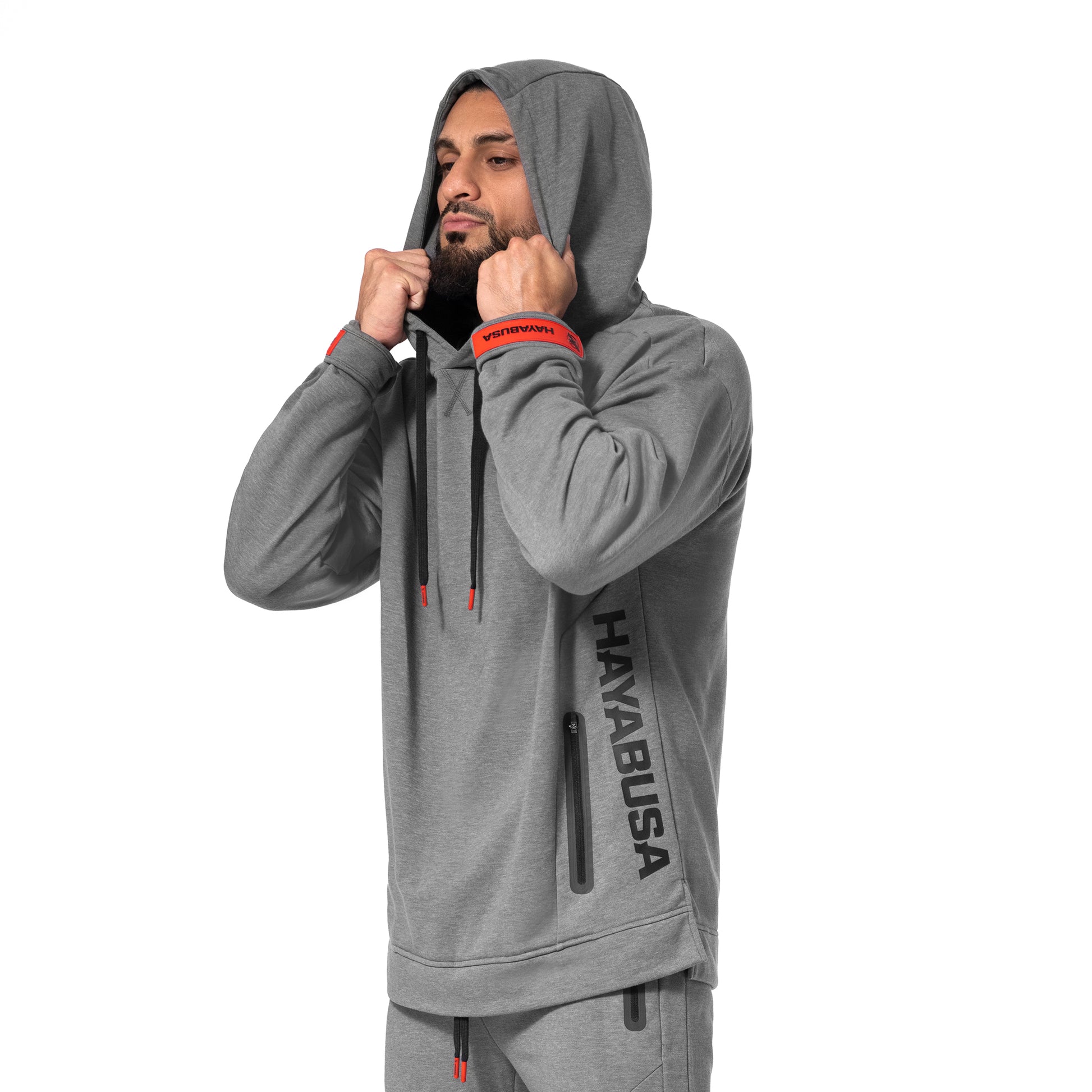 Hayabusa Men's Midweight Pullover Hoodie – Dark Grey Detail