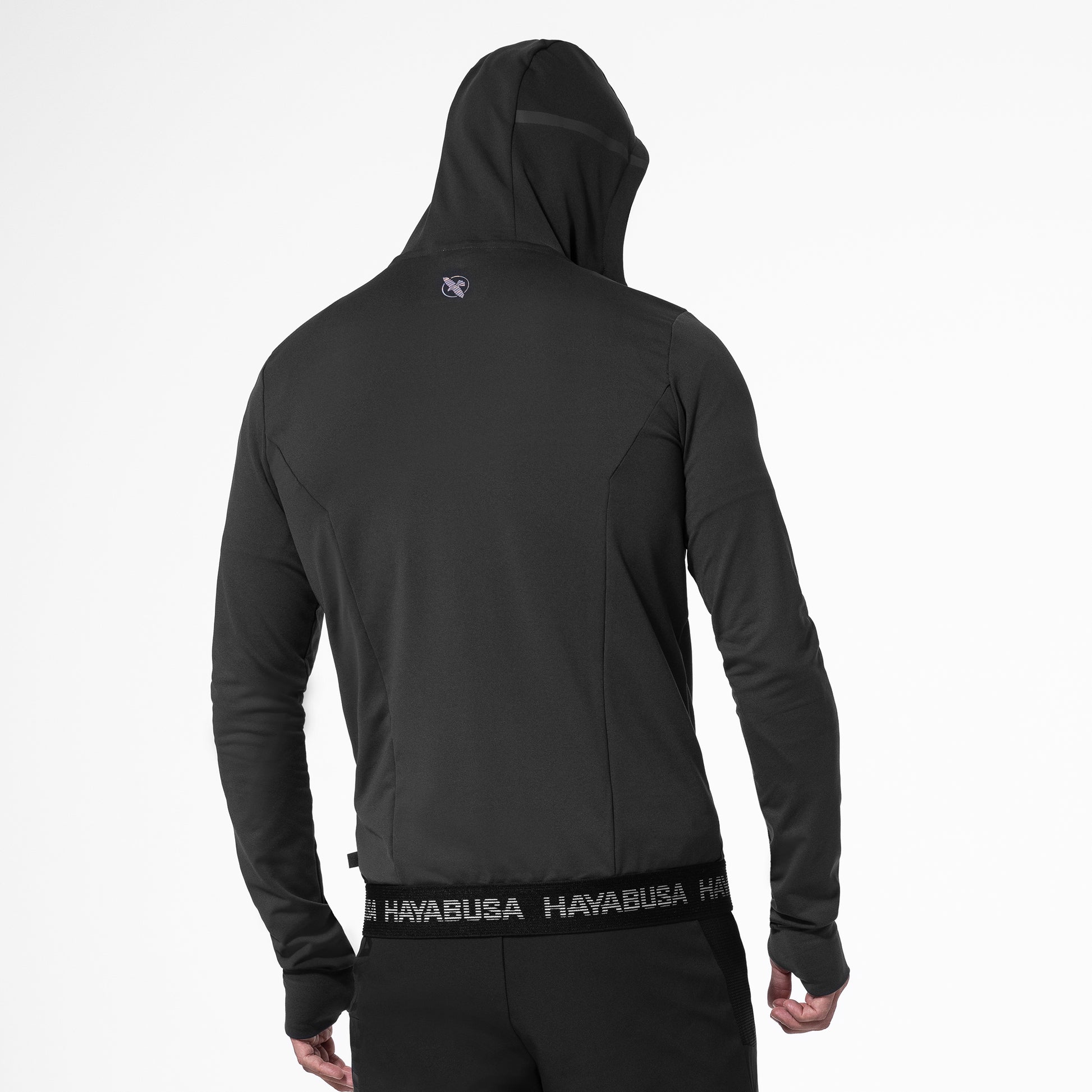 Hayabusa Men's Zip-Up Performance Hoodie – Black Back