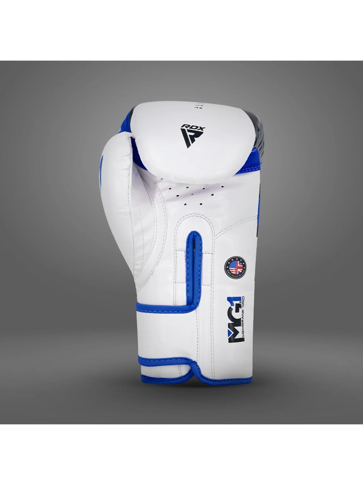 RDX F7 Ego Boxing Glove, blue, palm view