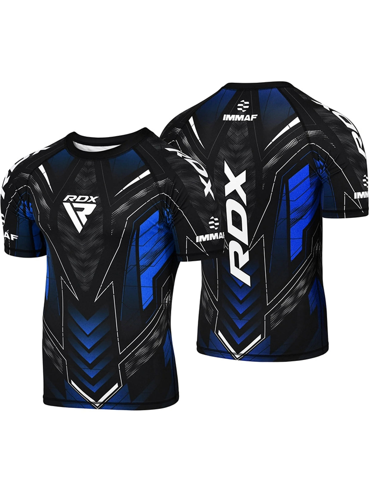 RDX IMMAF Approved Half Sleeves Compression Shirt – Blue