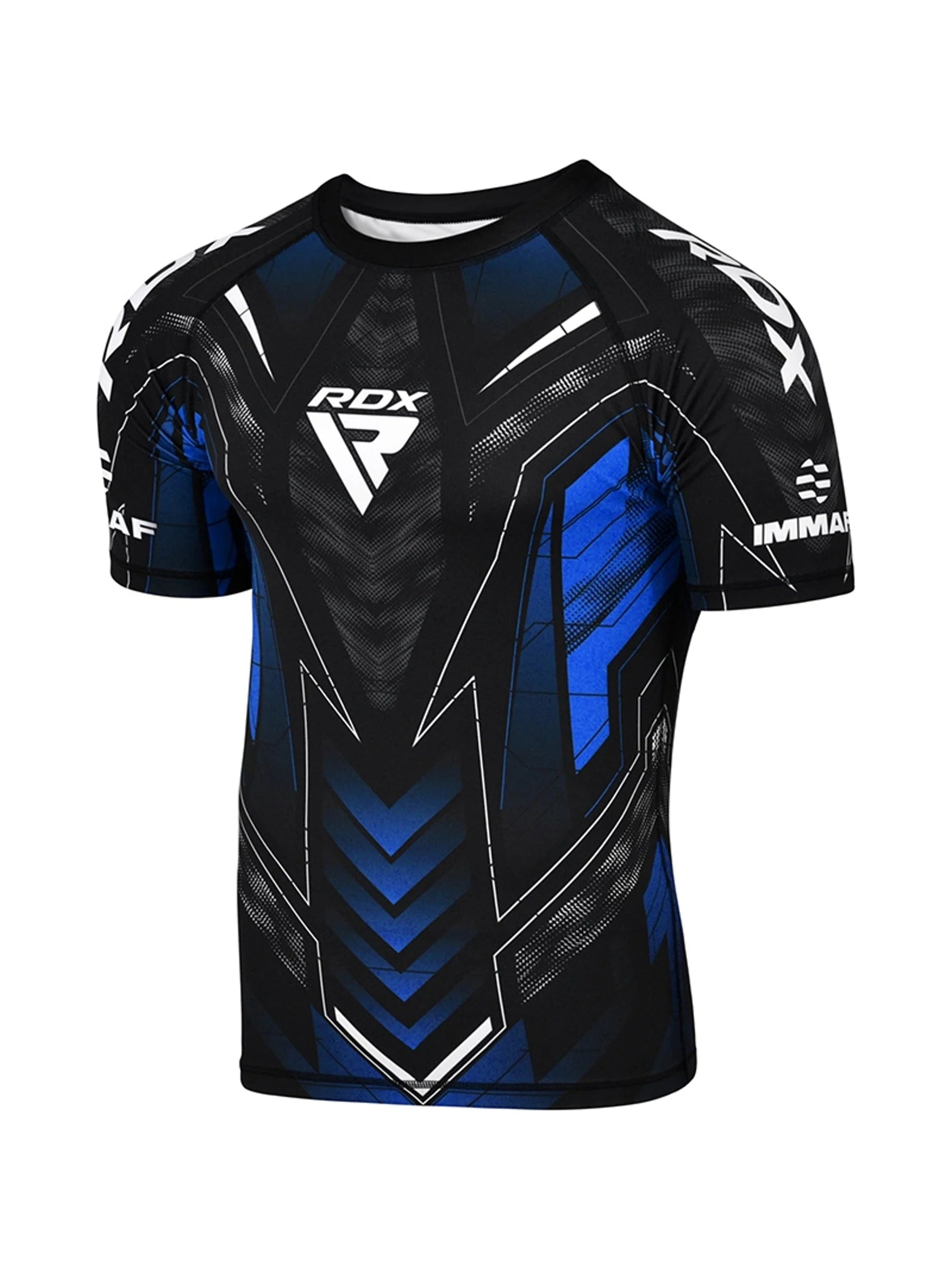 RDX IMMAF Approved Half Sleeves Compression Shirt – Blue