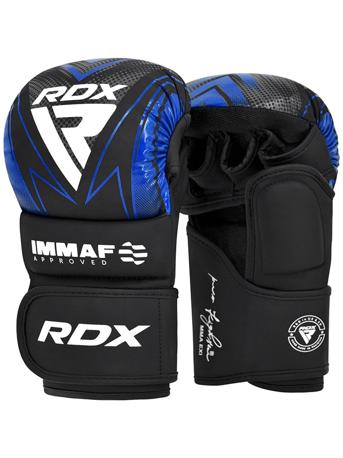 RDX IMMAF Approved Shooter Grappling Gloves – Blue