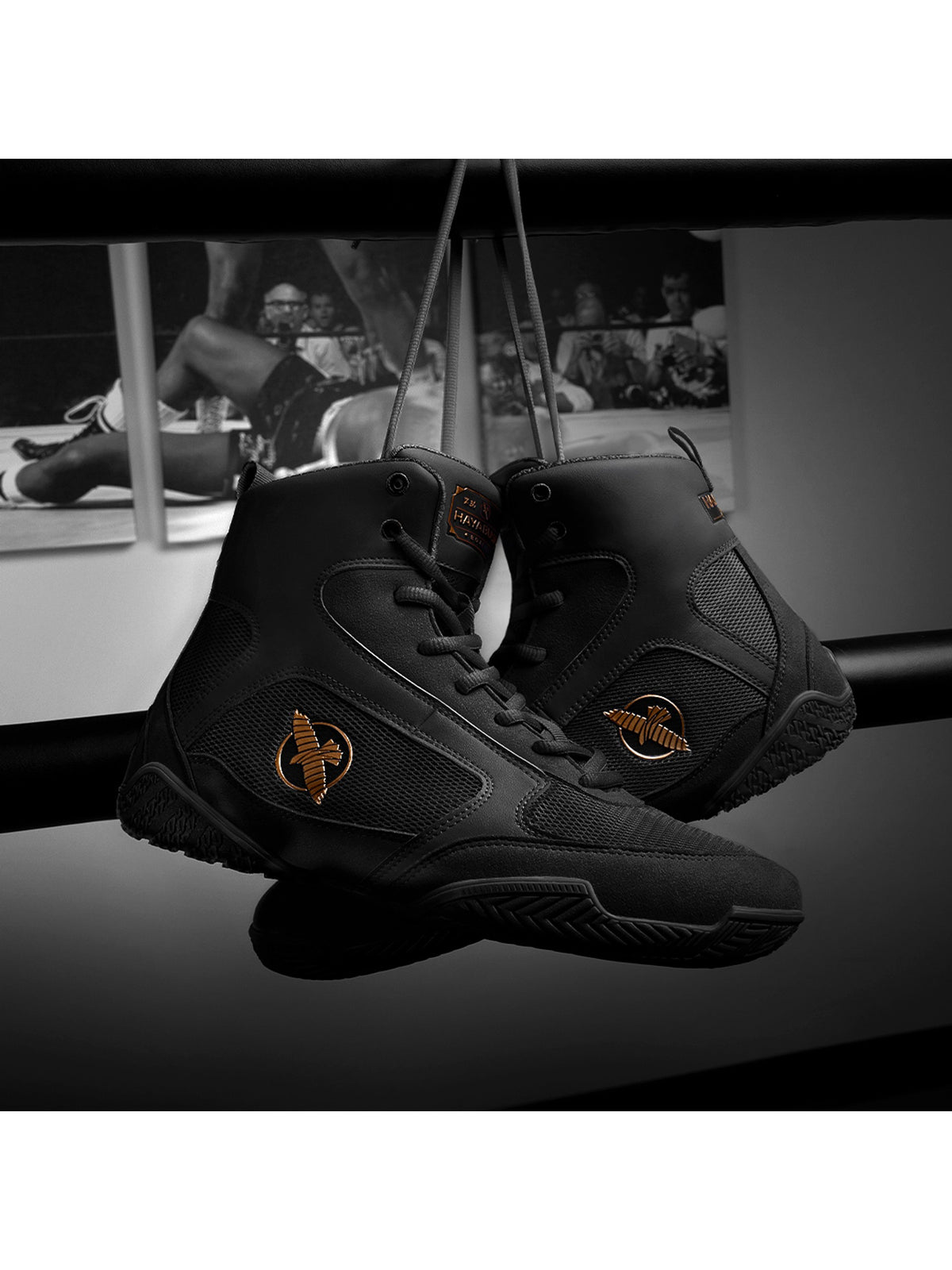 Hayabusa Pro Boxing Shoes, black, image 5