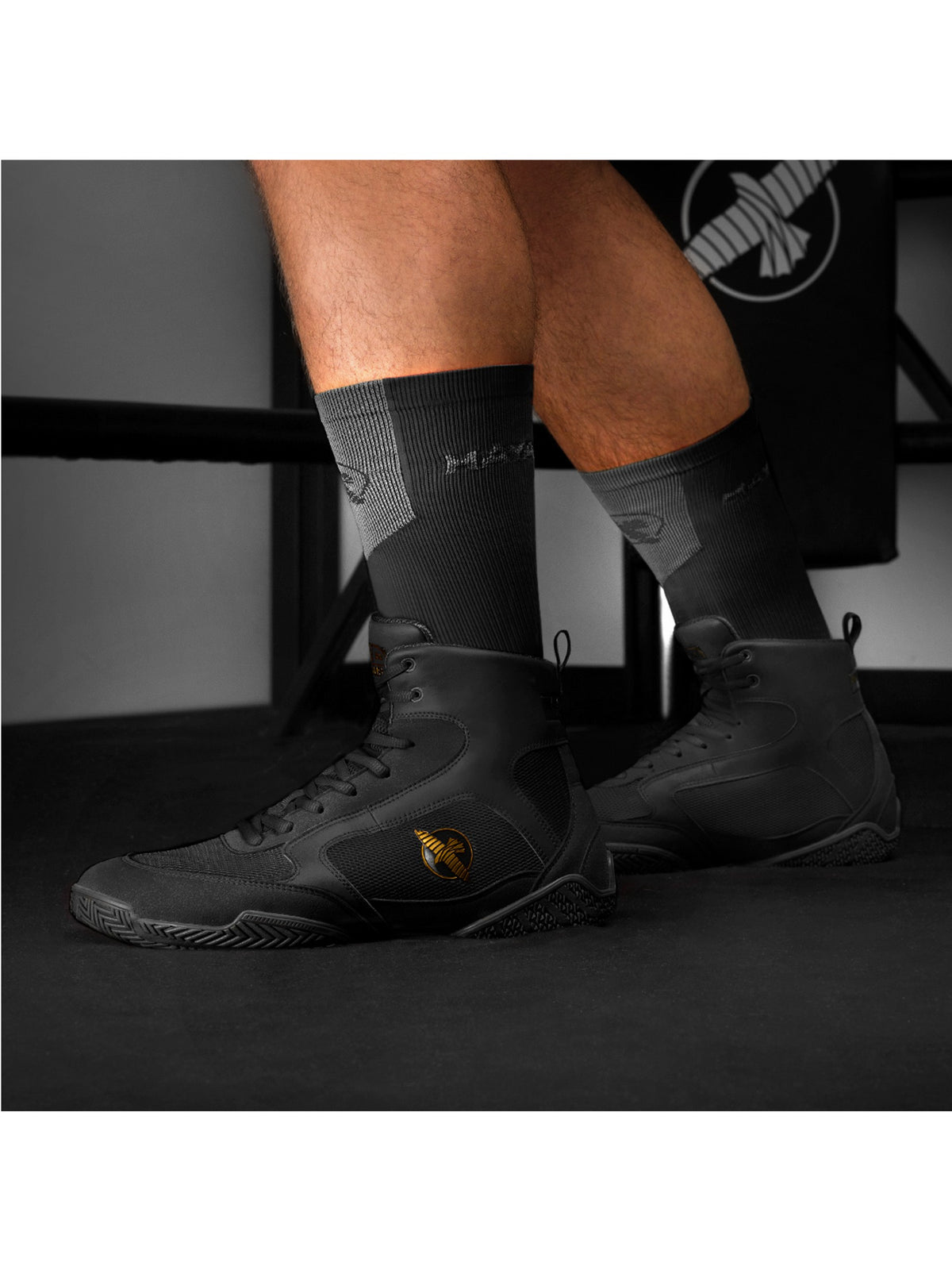 Hayabusa Pro Boxing Shoes, black, image 4